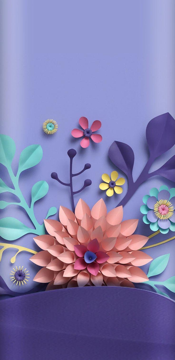 736x1512 Paper flowers. Flower wallpaper, iPad wallpaper, Paper flowers