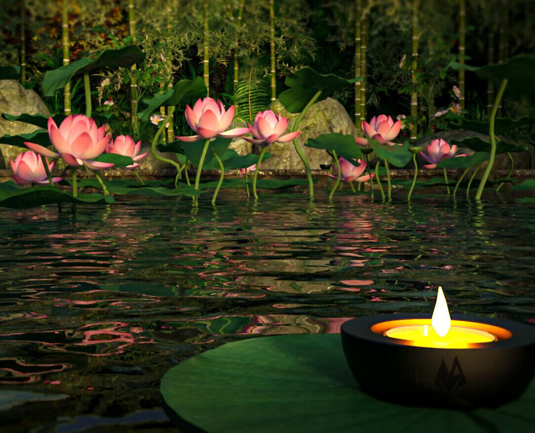 1083x876 Lotus pond