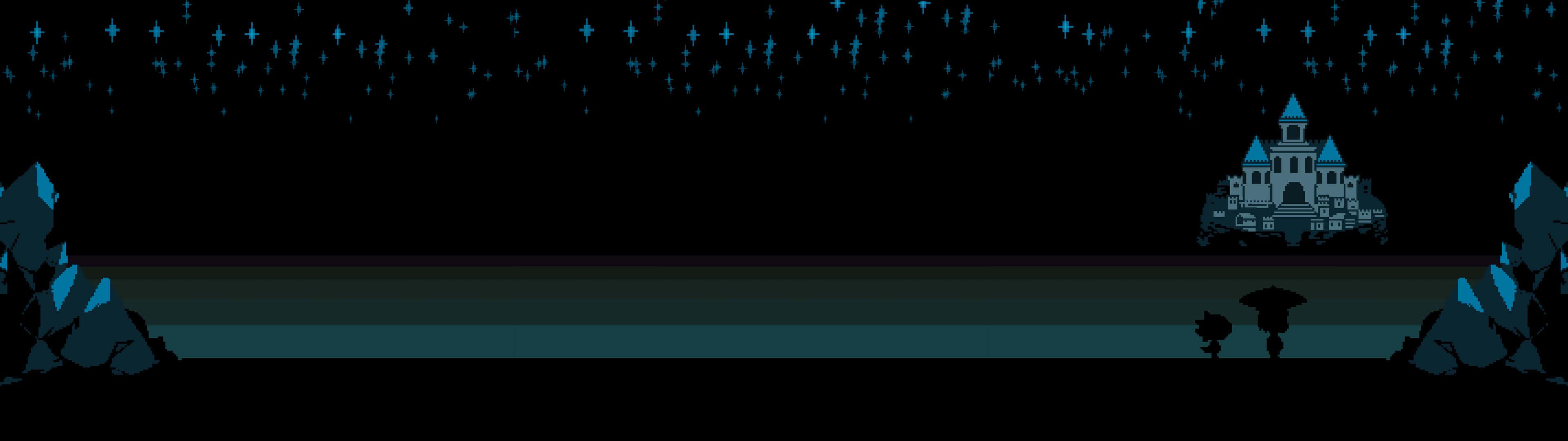 3840x1080 Download a pixel art image of a castle with a castle in the background Wallpaper