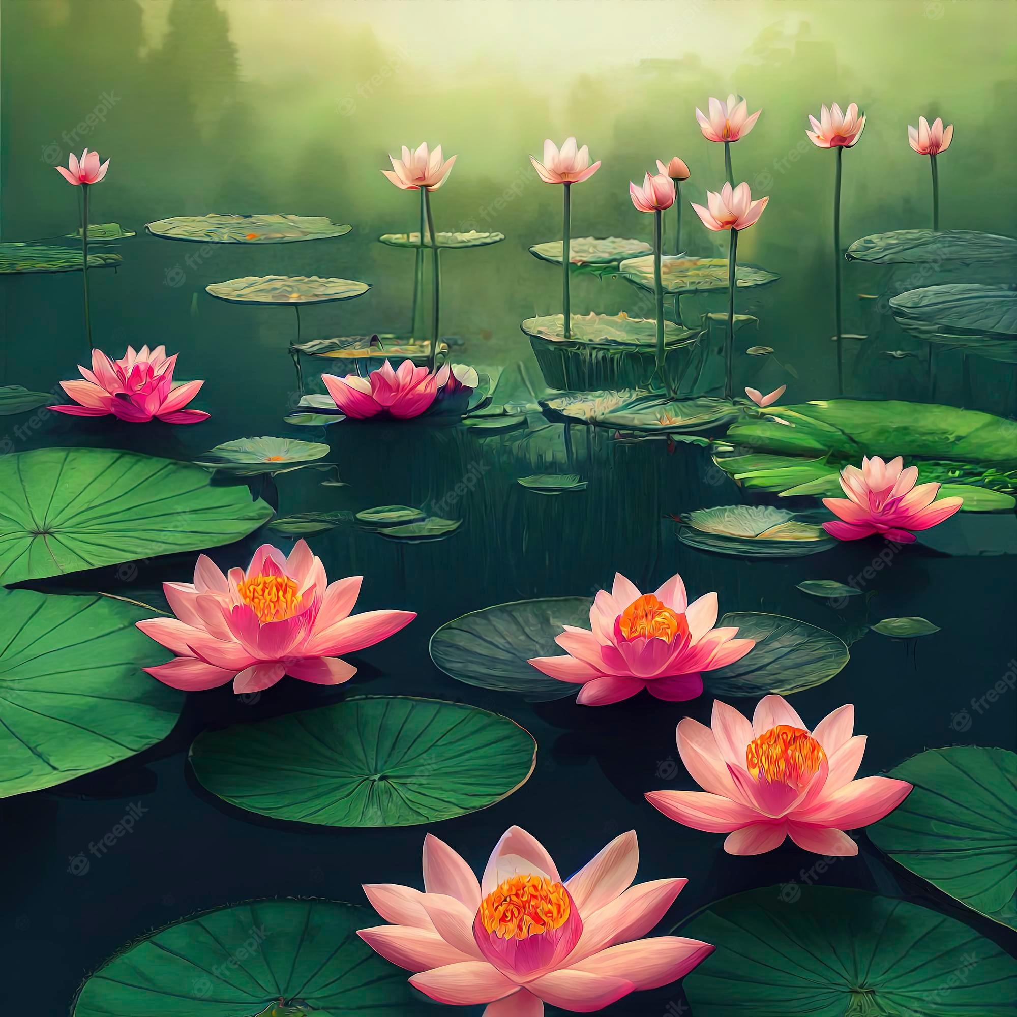 2000x2000 Lotus Pond Picture