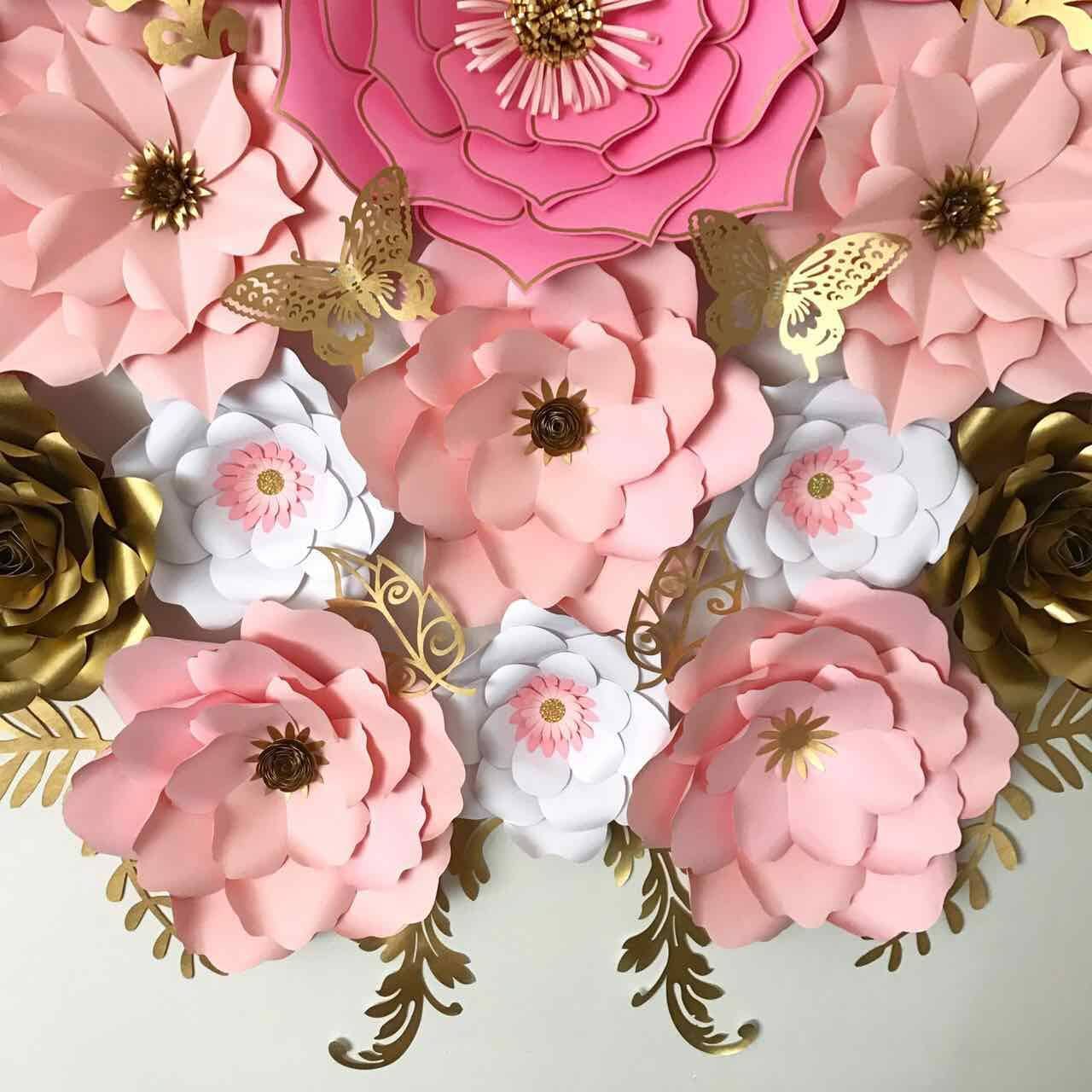 1280x1280 PDF PETAL 21 Paper Flowers UPDATED Template Printable to