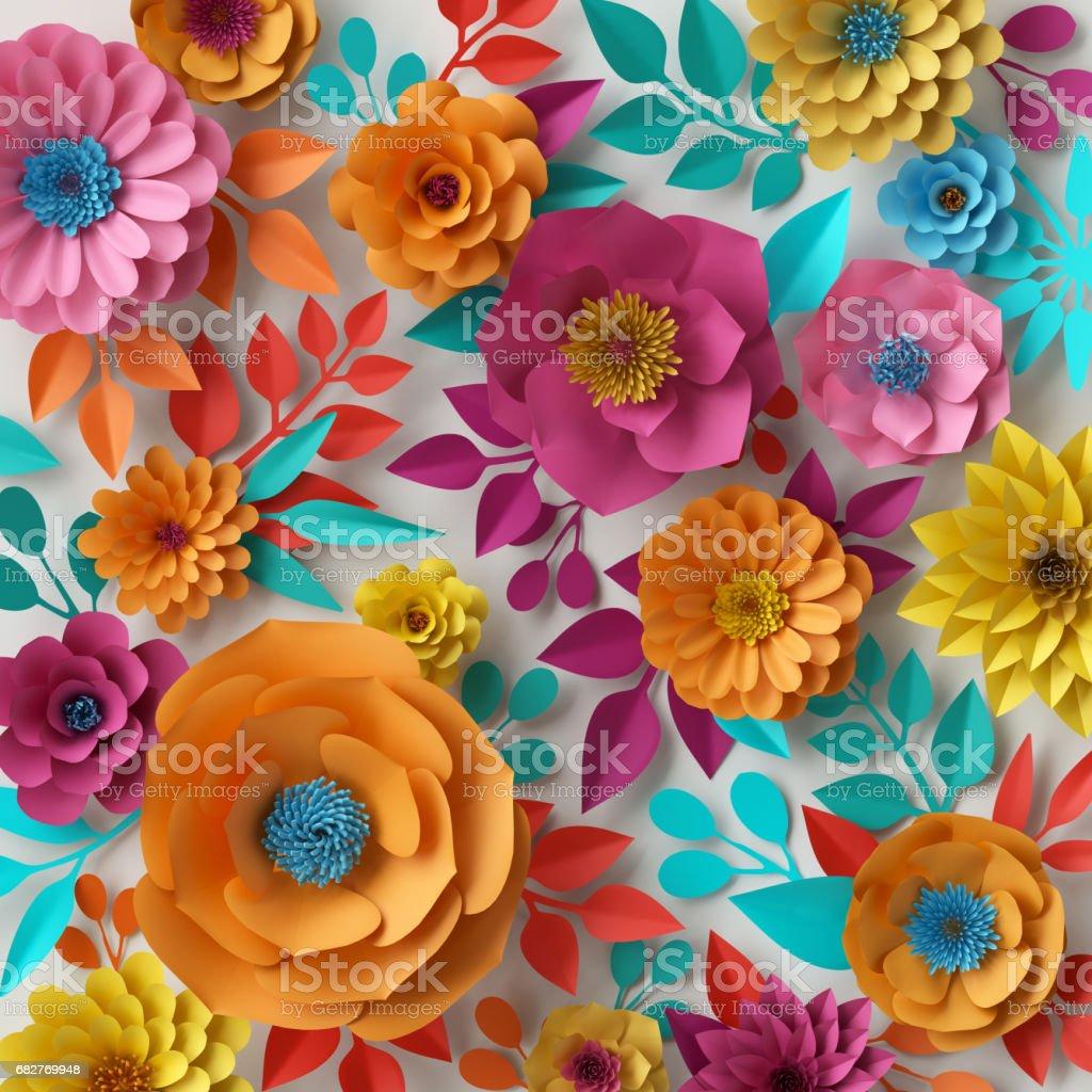 1024x1024 Free download 3D Render Digital Illustration Colorful Paper Flowers Wallpaper [1024x1024] for your Desktop, Mobile & Tablet. Explore Pink Summer Flowers Wallpaper. Pink Flowers Background, Pink Flowers Wallpaper, Pink