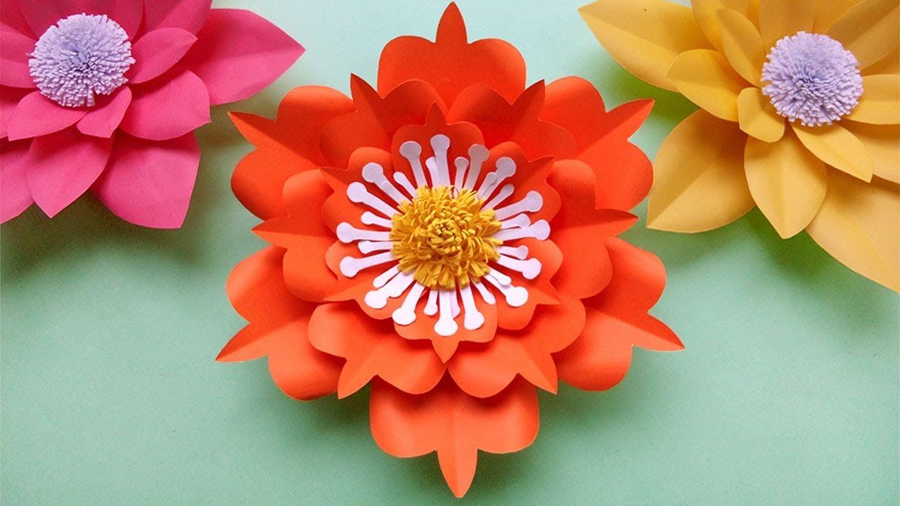 1280x720 Giant Paper Flowers. Very Easy Paper Flower Backdrop Tutorial and Free Template