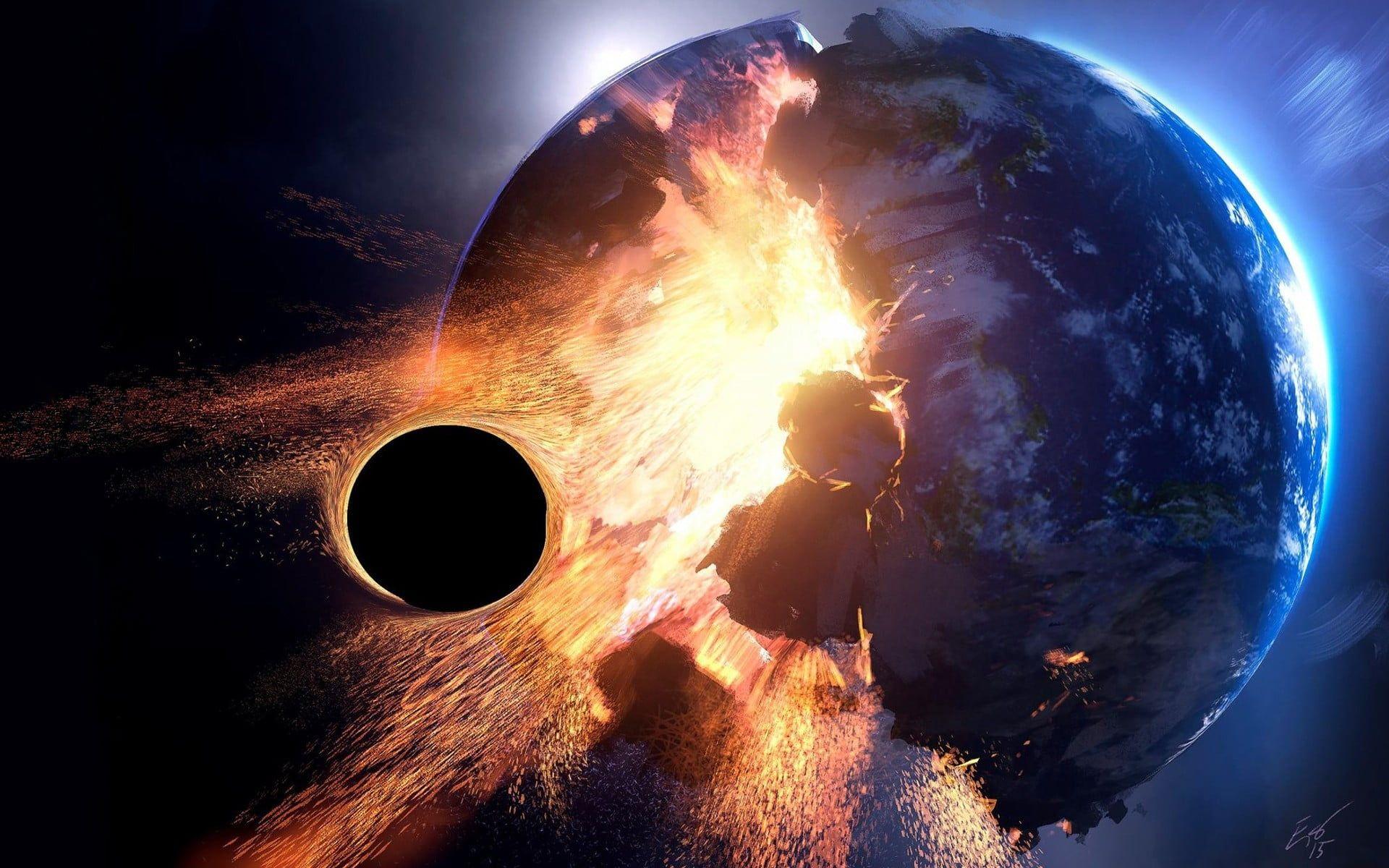 1920x1200 earth wallpaper D #space #planet #destruction black holes P # wallpaper #hdwallpaper #desktop. Wallpaper earth, Black hole, Black hole wallpaper