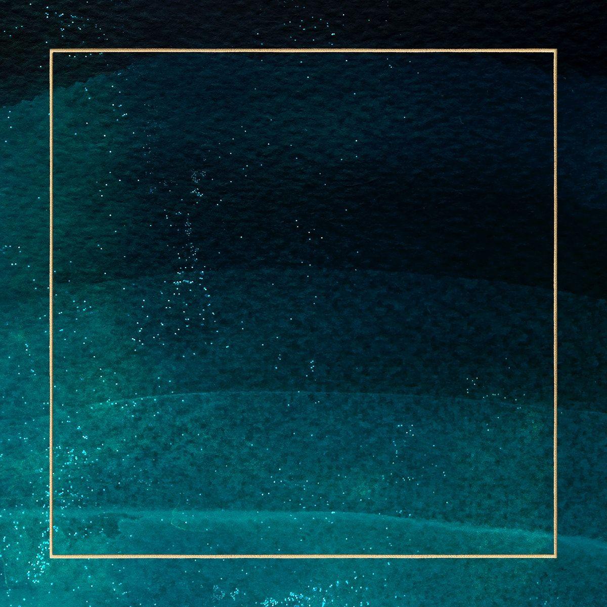 1200x1200 Download free psd / image of Gold square frame on dark green watercolor background by mari. Watercolor pattern background, Watercolor background, Green watercolor
