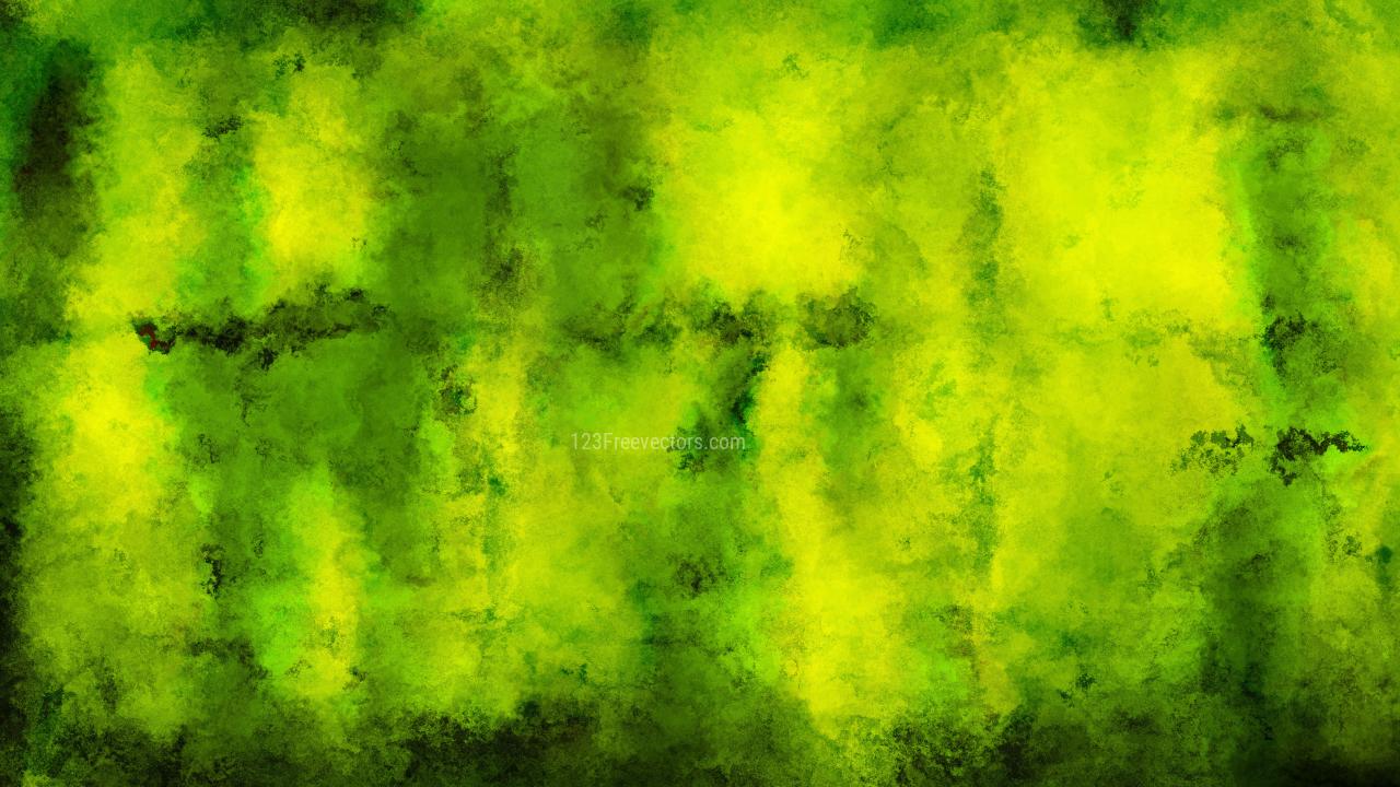 1280x720 Black Green and Yellow Distressed Watercolour Background