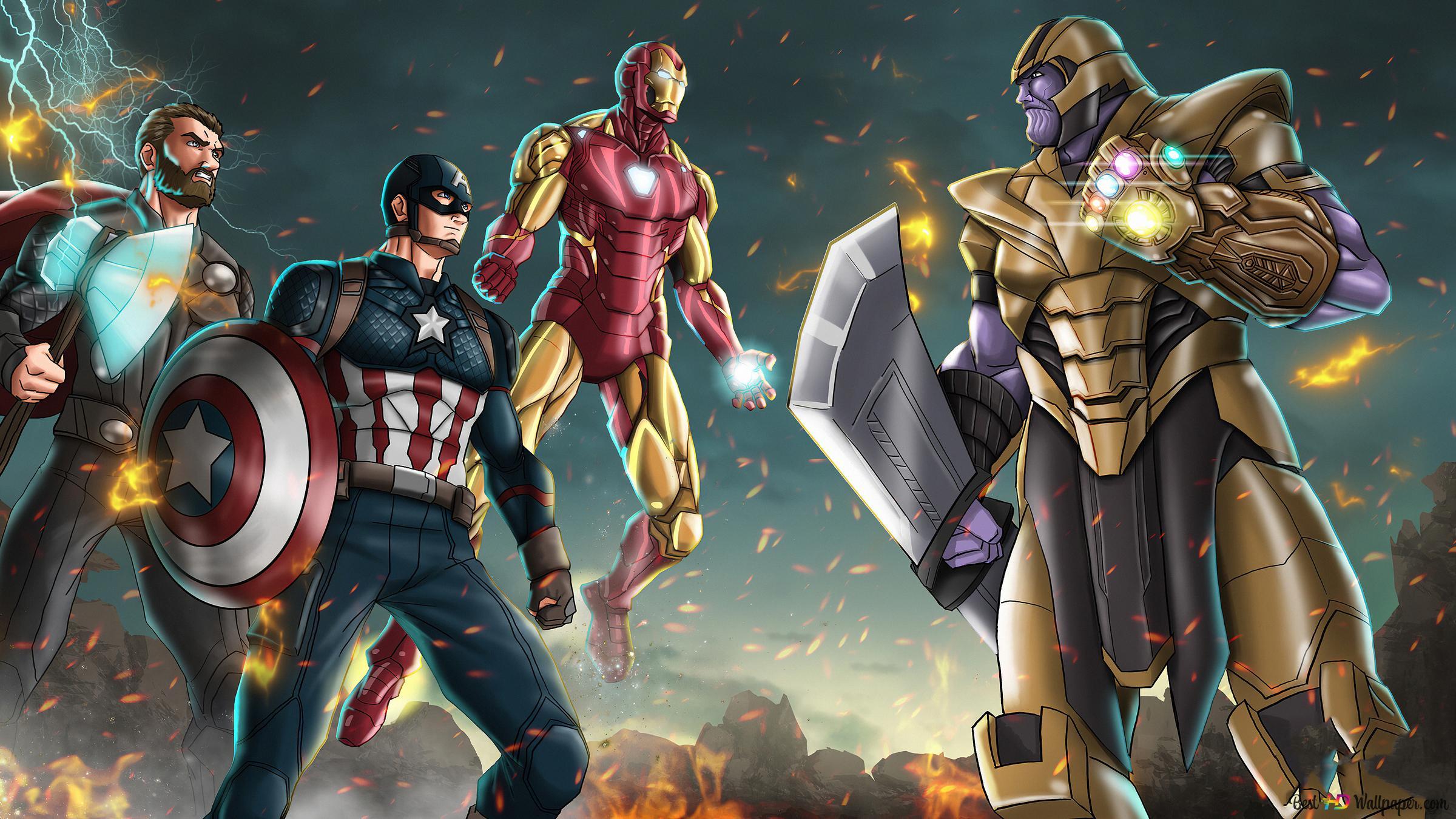 2400x1350 Avengers Endgame Battle 4K wallpaper download