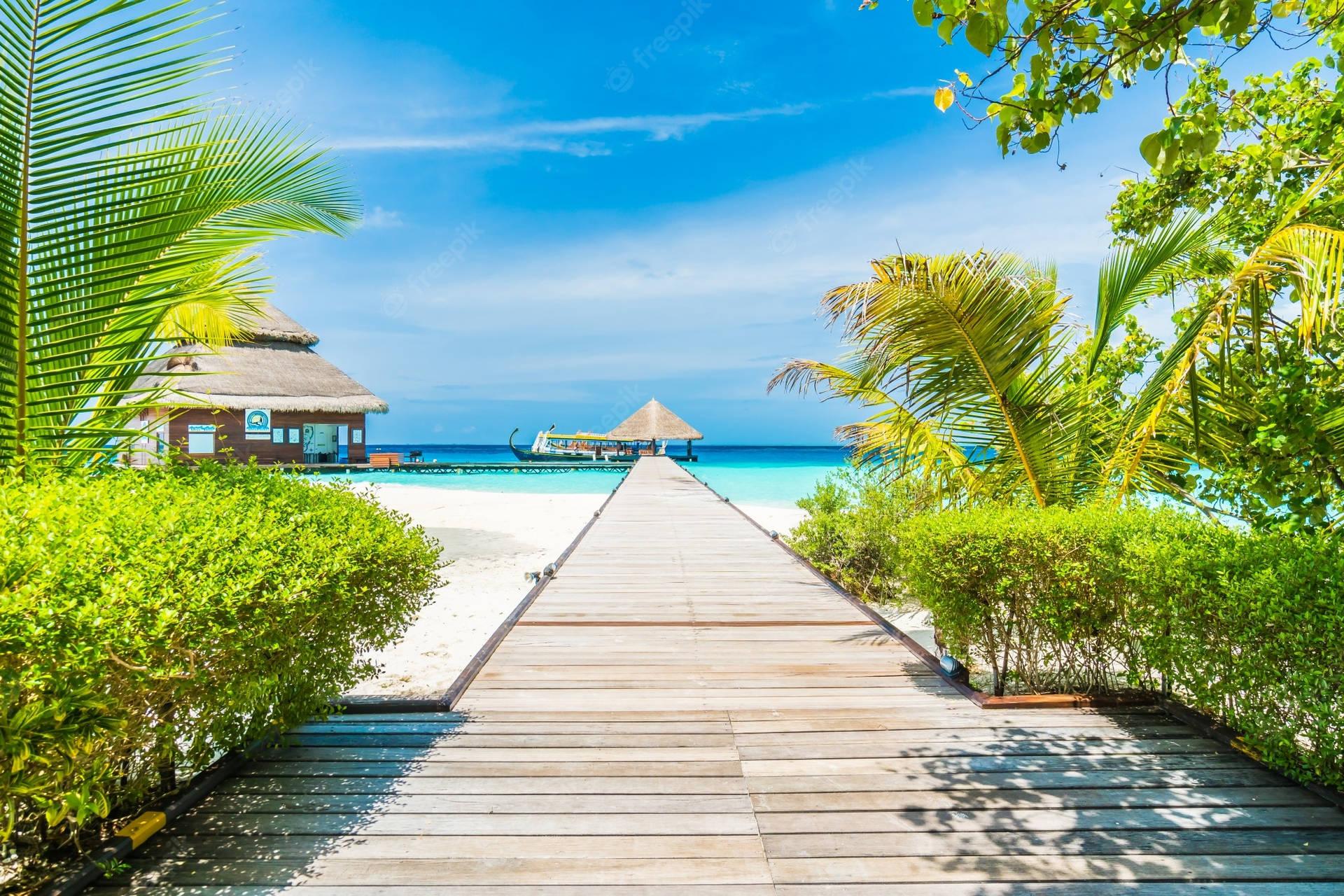 1920x1280 Beach House Wallpaper for FREE