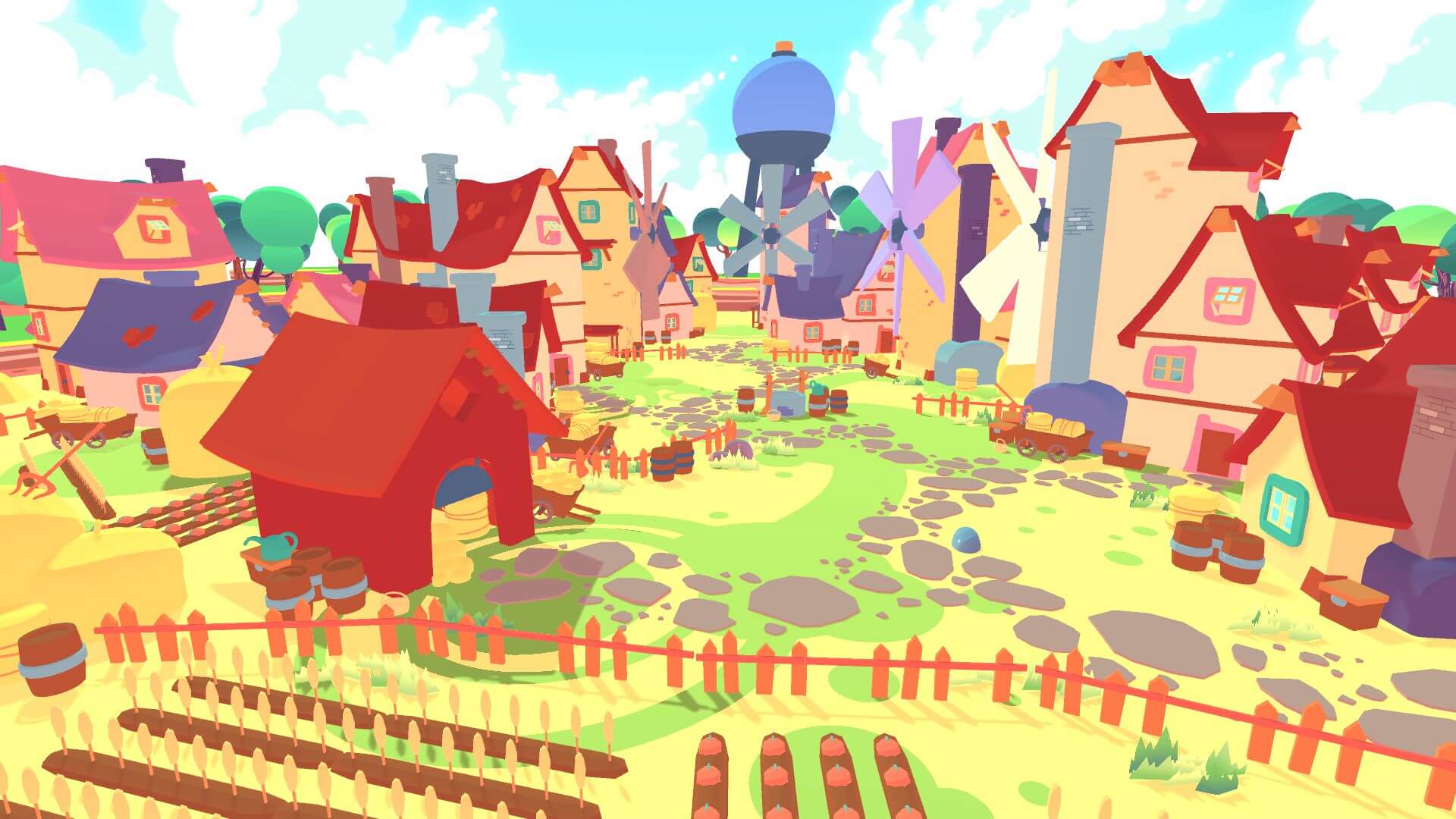 1920x1080 Cartoon Country Village Kit