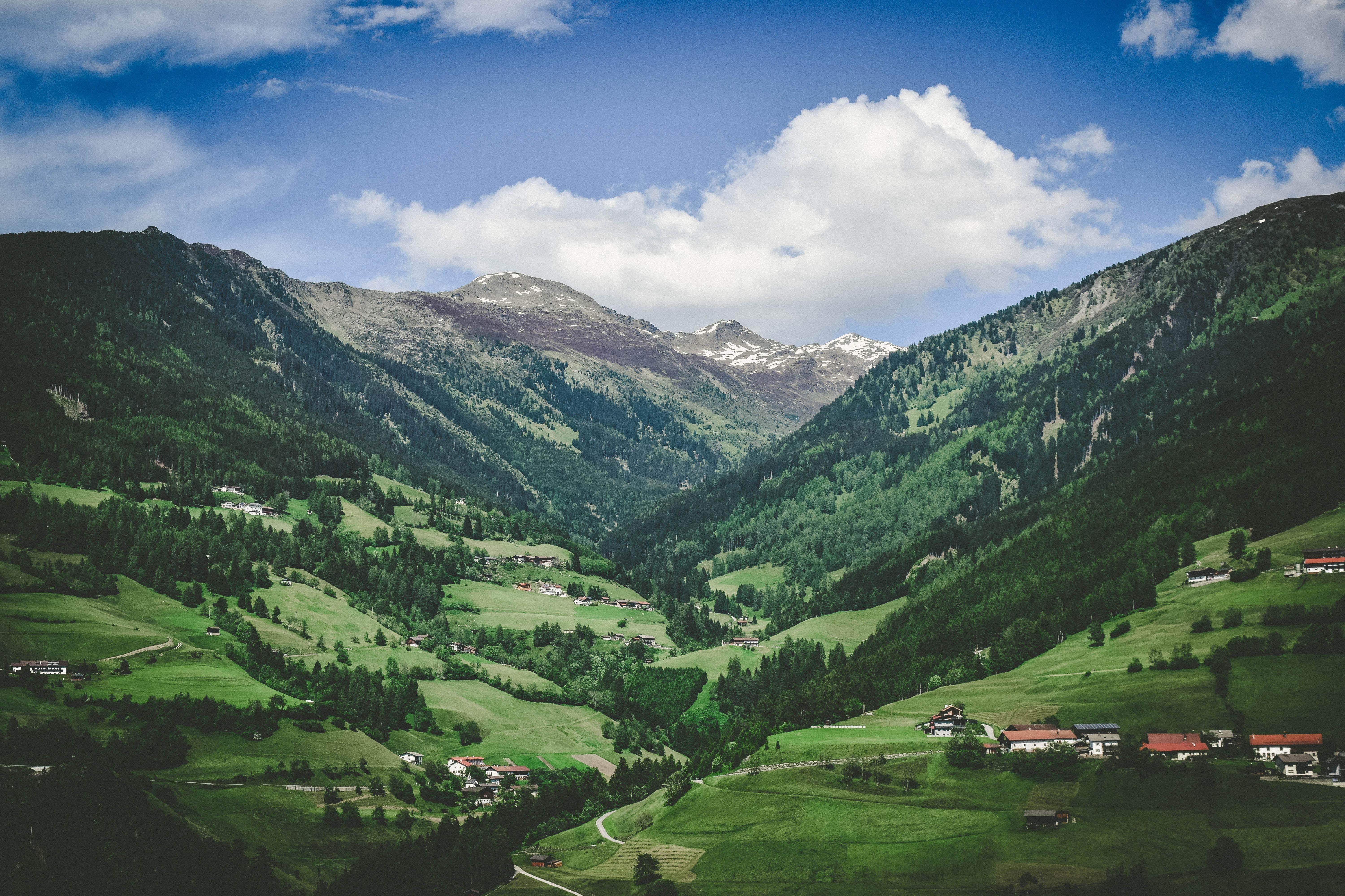 6000x4000 6000x4000 street, country, route, road, green, tree, scenery, PNG image, landscape, cloud, mountain, forest, pass, rural, slope, valley, sky, countryside, field, village, nature Gallery HD Wallpaper