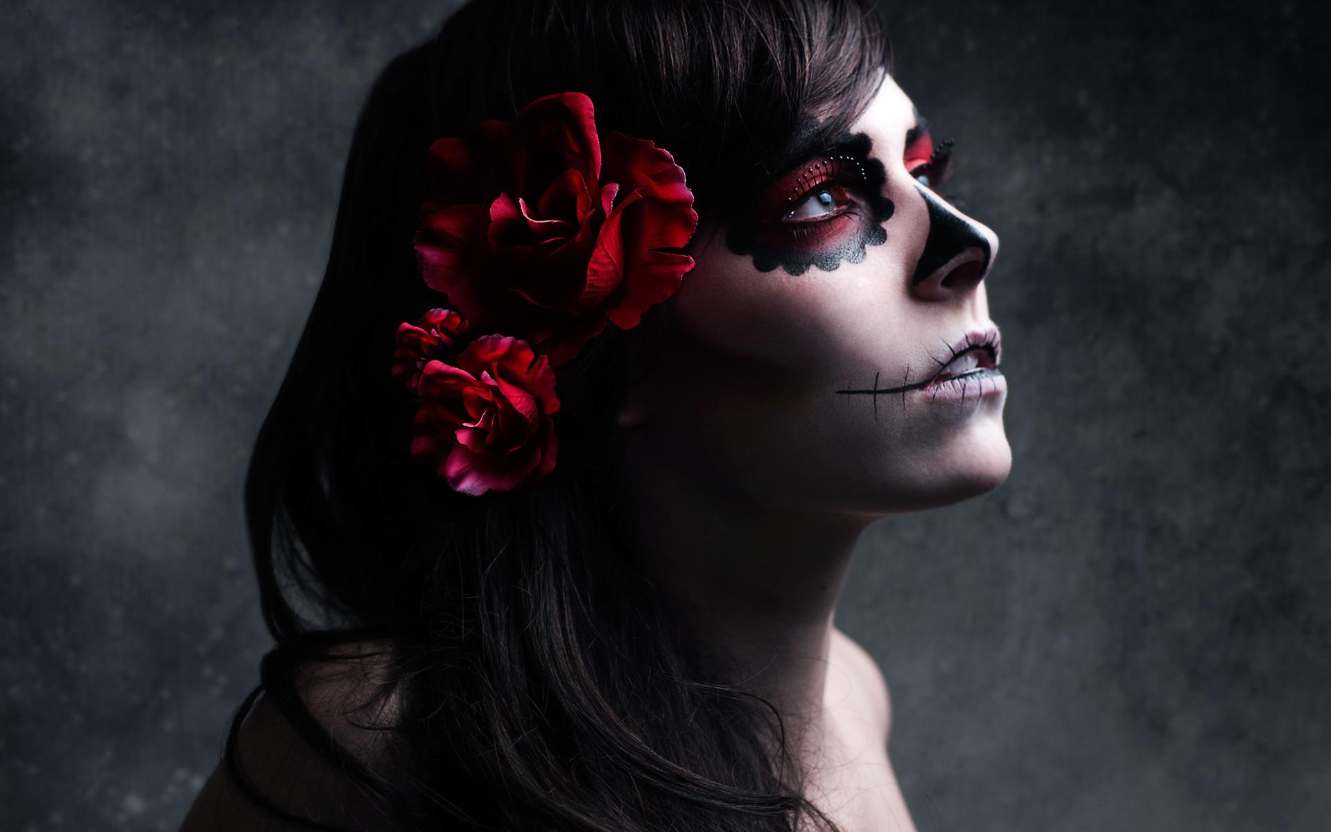 1920x1200 Free download Dia de Los Muertos Sugar Skull girl wallpaper [1920x1200] for your Desktop, Mobile & Tablet. Explore Girl Skull Wallpaper. Skull Wallpaper, Skull Background, Skull Background