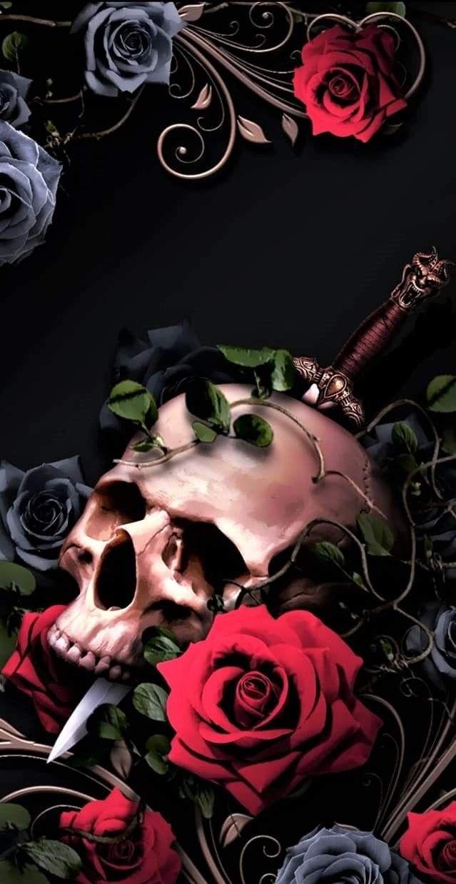 639x1238 Skulls. Skull wallpaper, Skull artwork, Gothic wallpaper