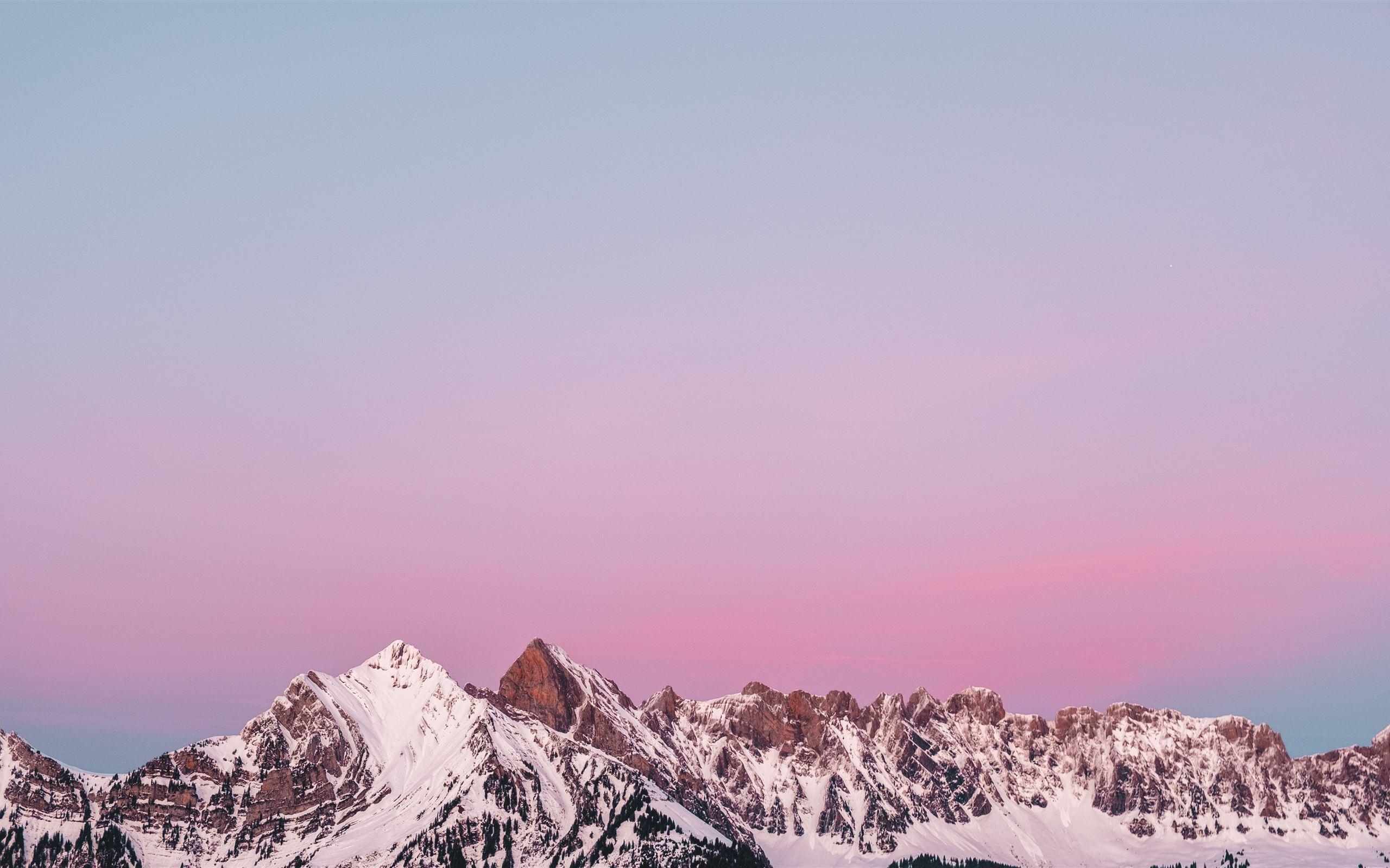 Snowy Mountain Sunset Wallpapers - Top Free Snowy Mountain Sunset ...