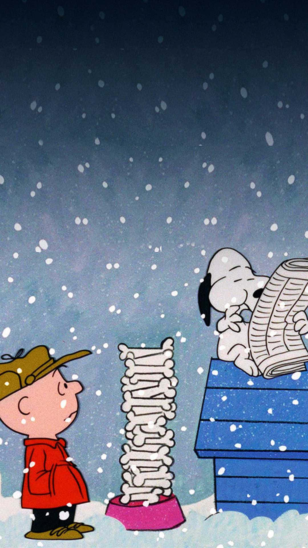 1080x1920 Download Snoopy And Charlie Brown Peanuts Christmas Wallpaper