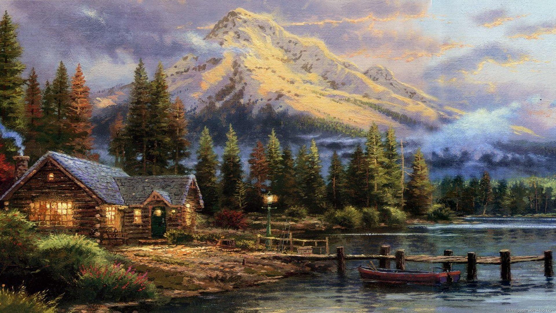 1920x1080 Thomas Kinkade Computer Wallpaper