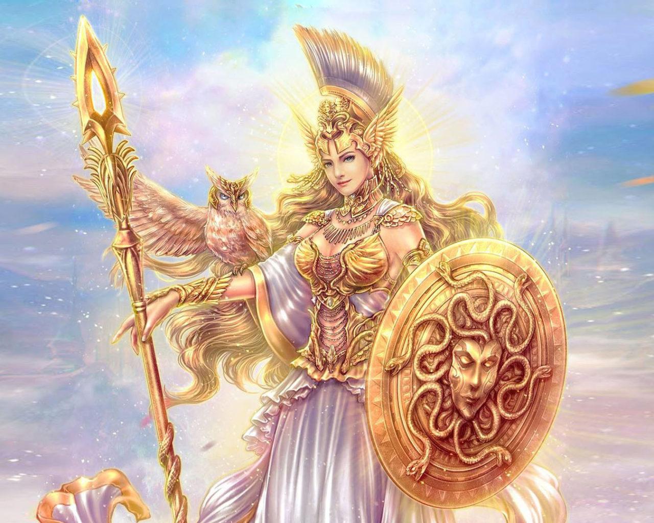 1280x1024 Athena the Goddess of War fantasy art Desktop HD Wallpaper For PC Tablet And Mobile Download :