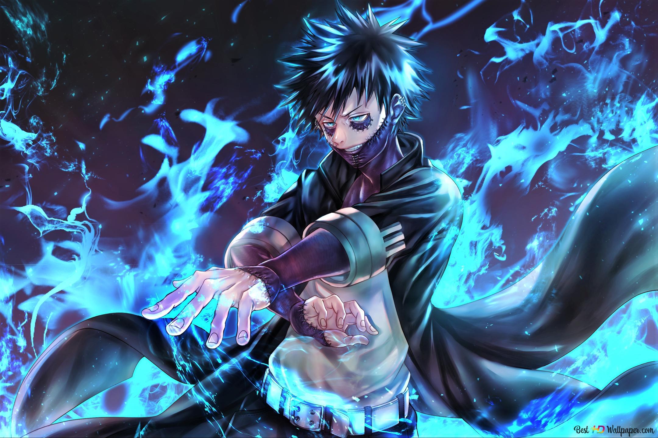 2160x1440 My Hero Academia Blue Flames 2K wallpaper download