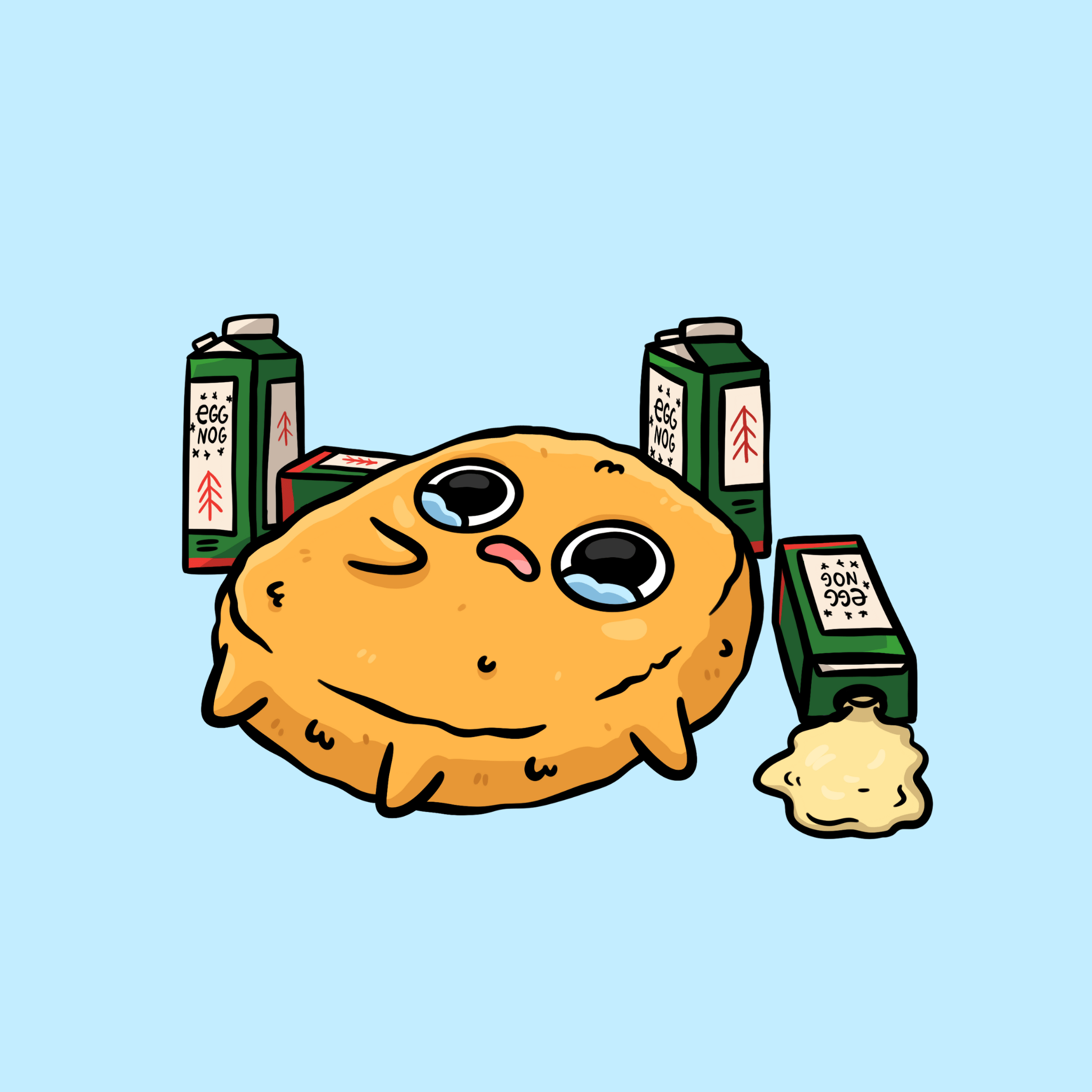 2048x2048 Egg Nug Sad Nuggie Sticker