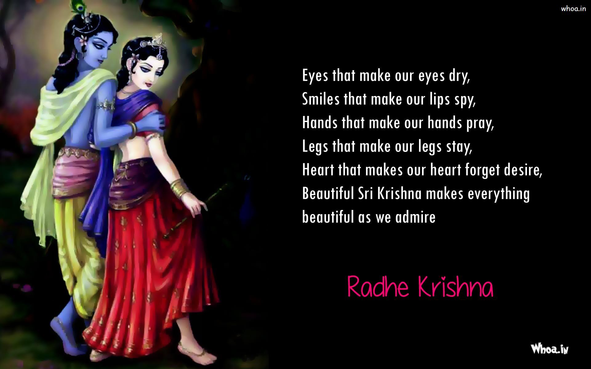 1920x1200 Radhe Krishna Wallpaper With Quote