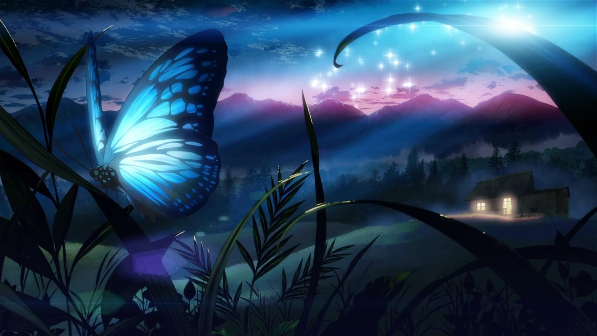 1920x1080 anime, butterfly Gallery HD Wallpaper