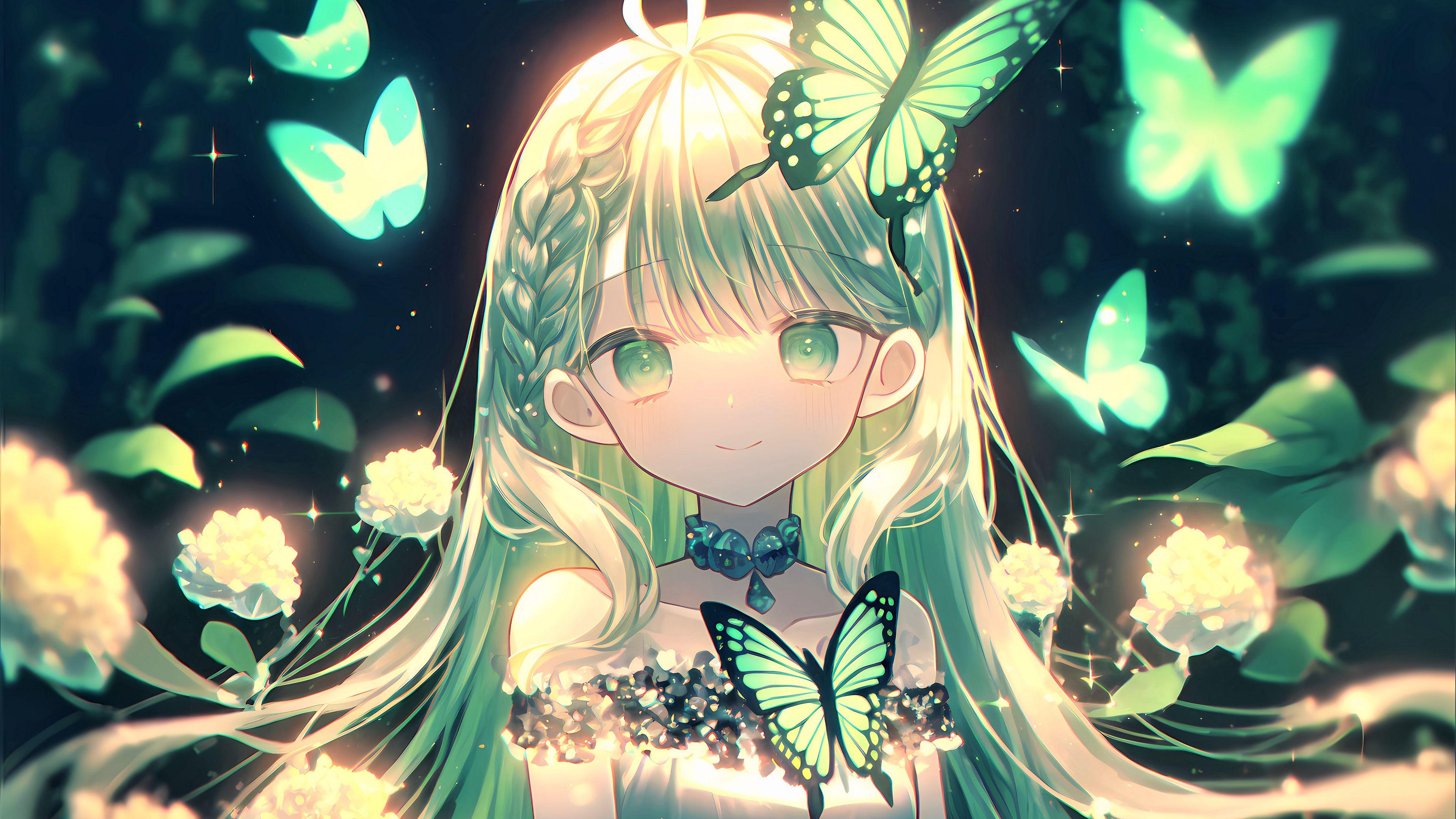 Anime Butterfly Wallpapers Top Free Anime Butterfly Backgrounds Wallpaperaccess 