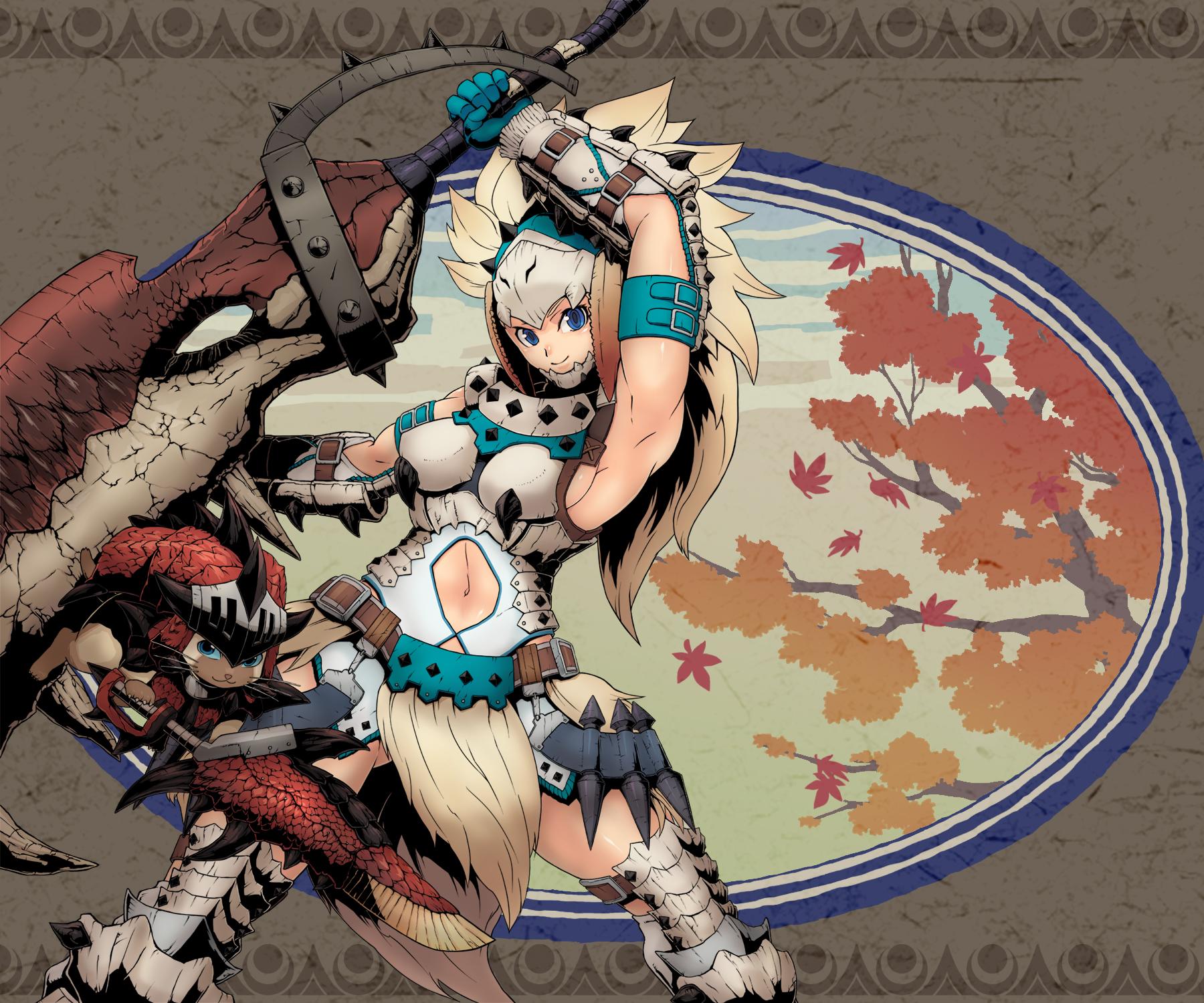 1800x1500 barioth felyne monster hunter. konachan.com.com Anime Wallpaper
