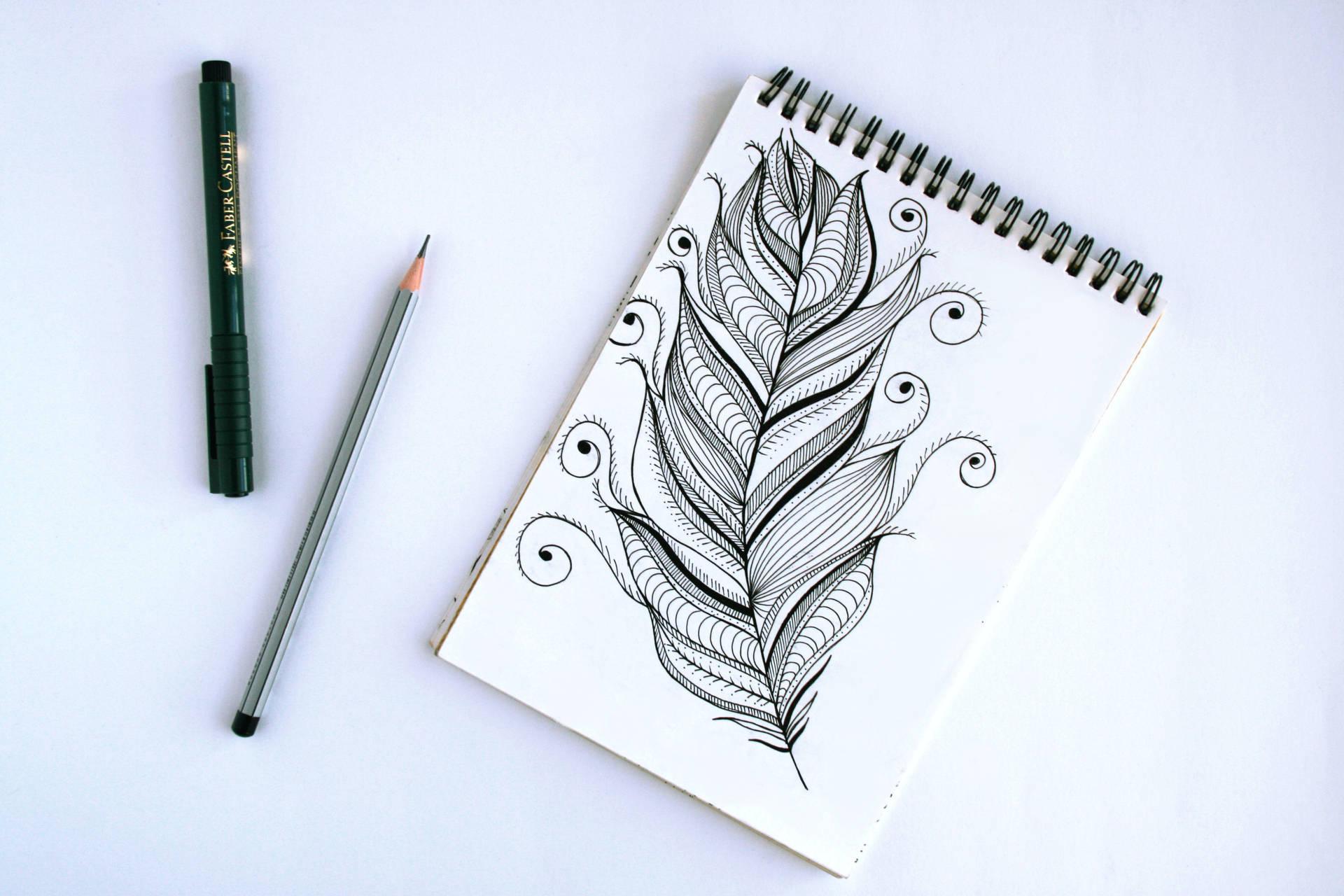1920x1280 Download Pencil Drawing Feather Wallpaper
