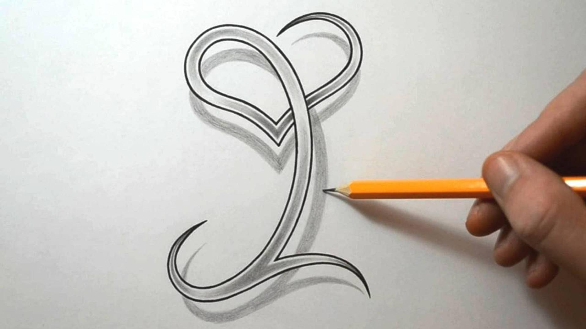 1920x1080 Download 3D Letter I Pencil Art Wallpaper