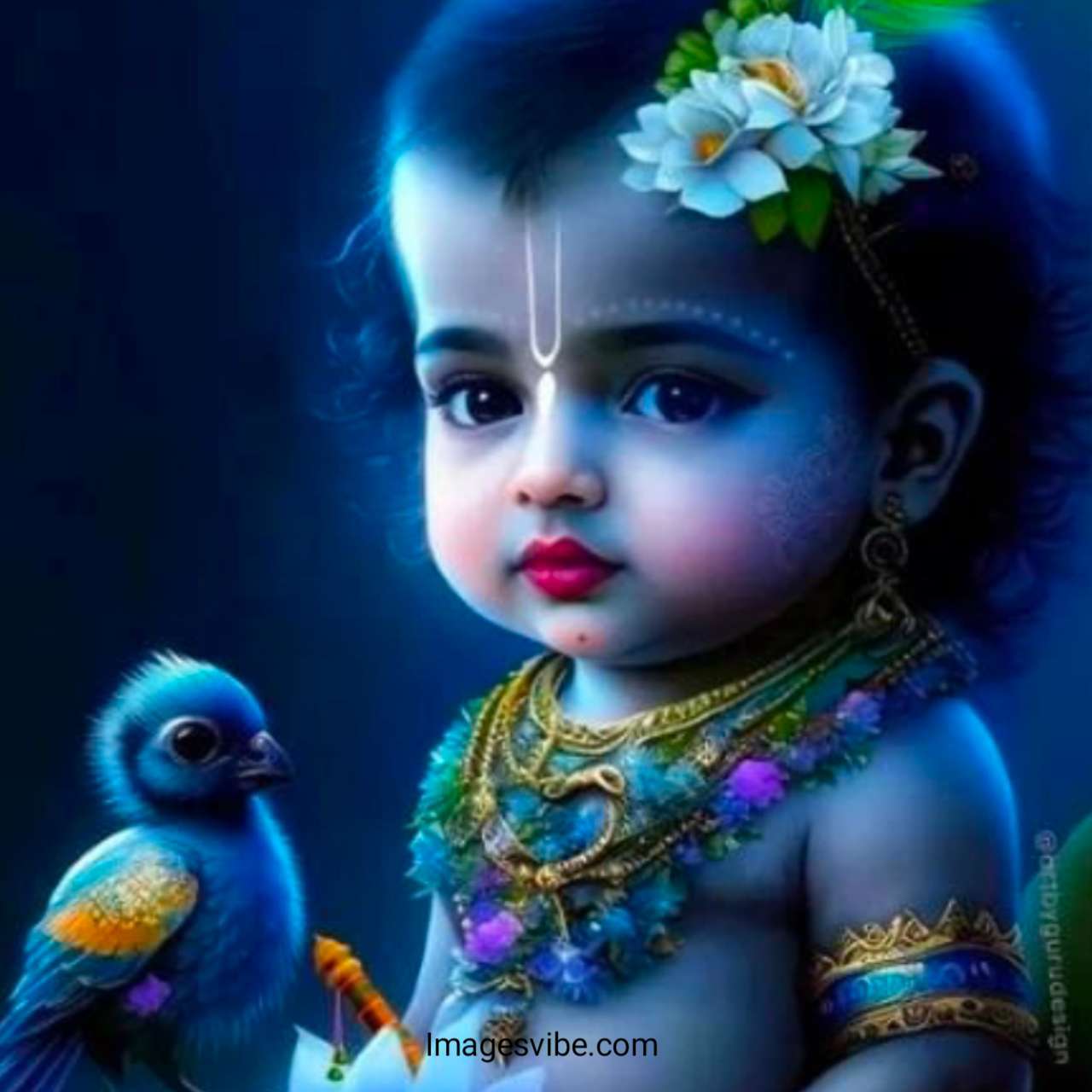 little Krishna and Radha cute image 3D type illustration but Generative AI  21924350 Stock Photo at Vecteezy