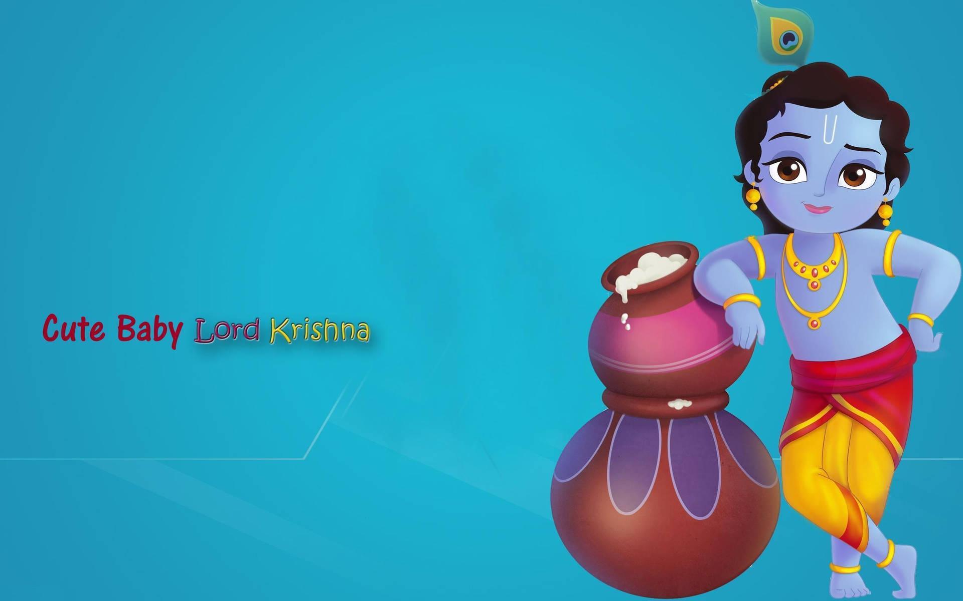 1920x1200 Download Cute Baby Little Krishna Wallpaper