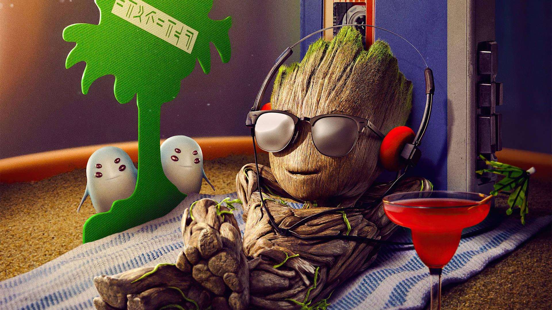 1920x1080 Download Baby Groot Chilling Wallpaper