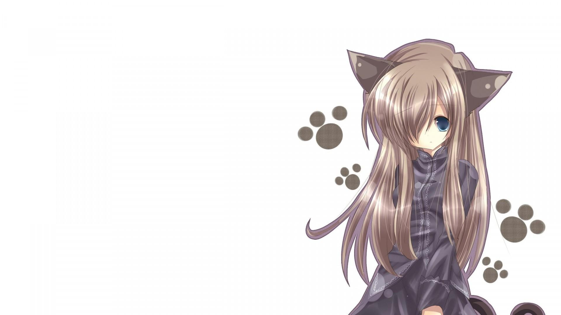 1920x1080 Preview wallpaper cat girl, nekomimi, art, anime, girl 1920×1080