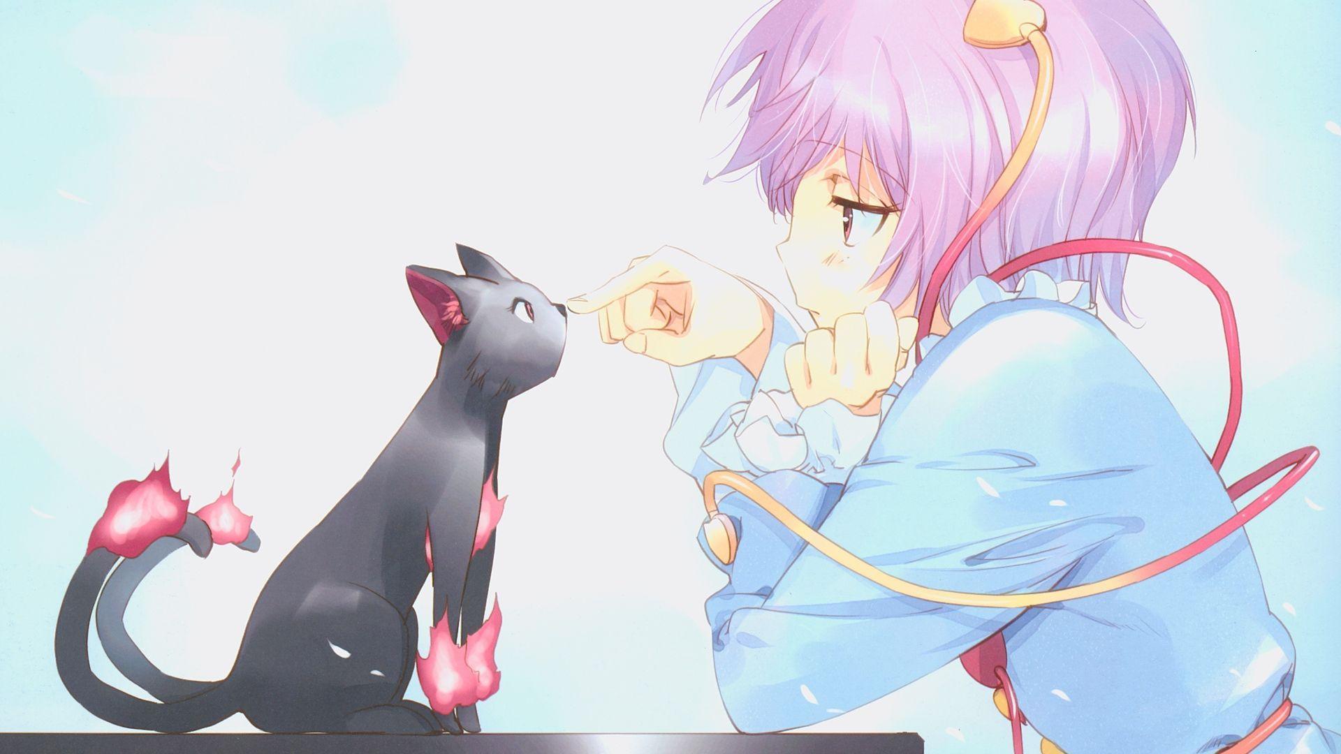1920x1080 Anime Cat Wallpaper