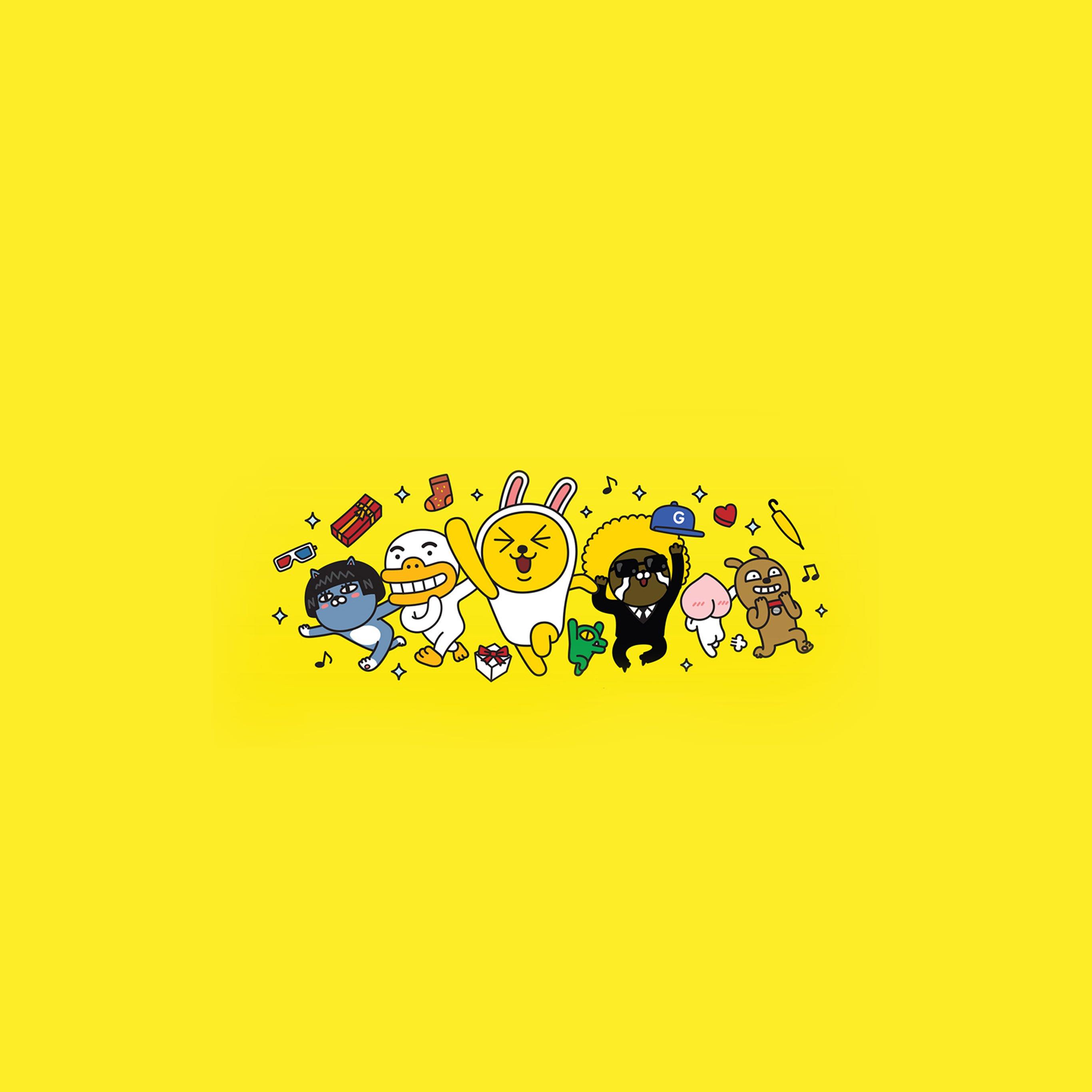 2732x2732 Kakao Yellow Friends Anime Art Illustration Wallpaper