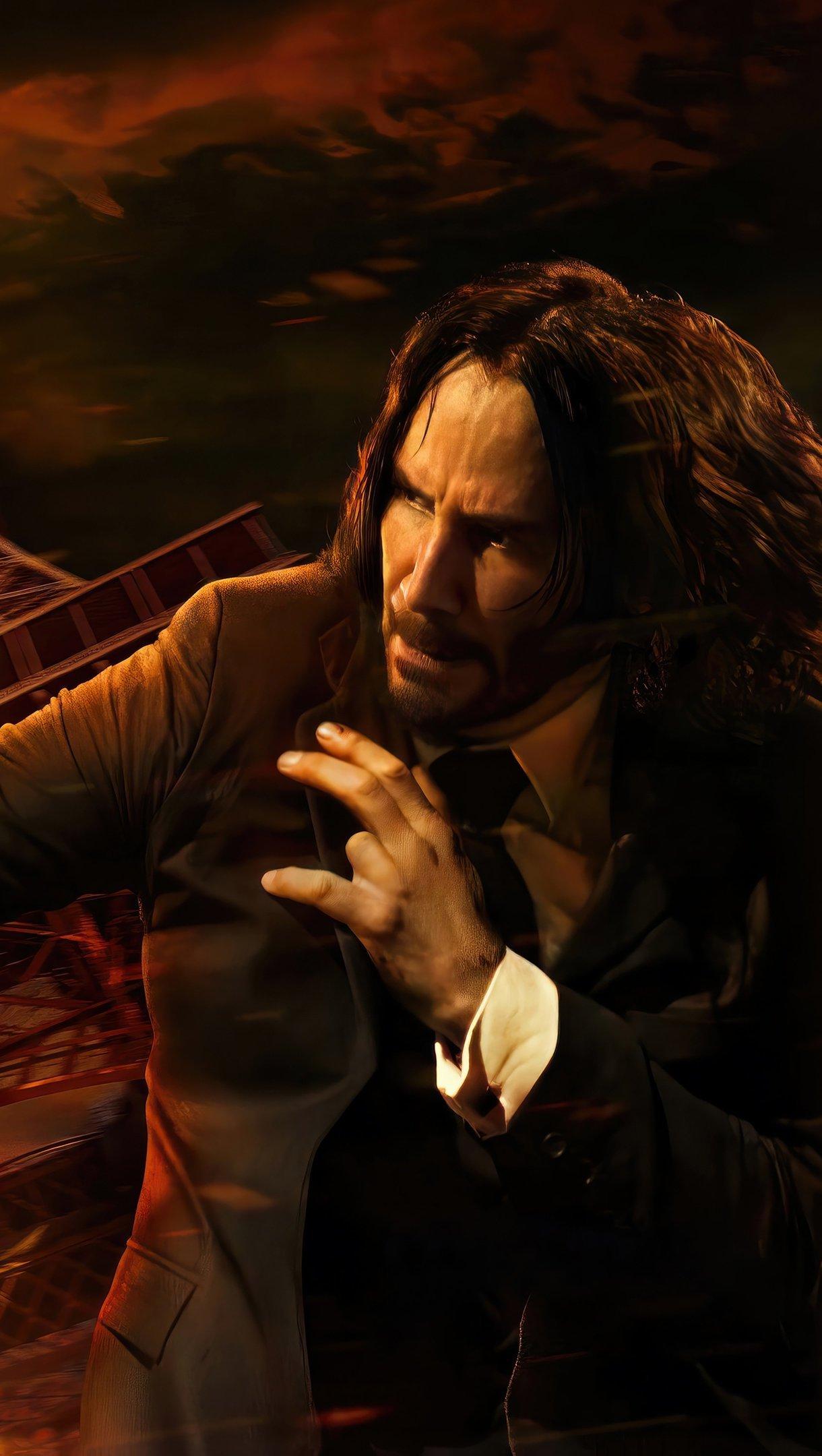 1220x2160 John Wick 4 Keanu Reeves Wallpaper 4k Ultra HD