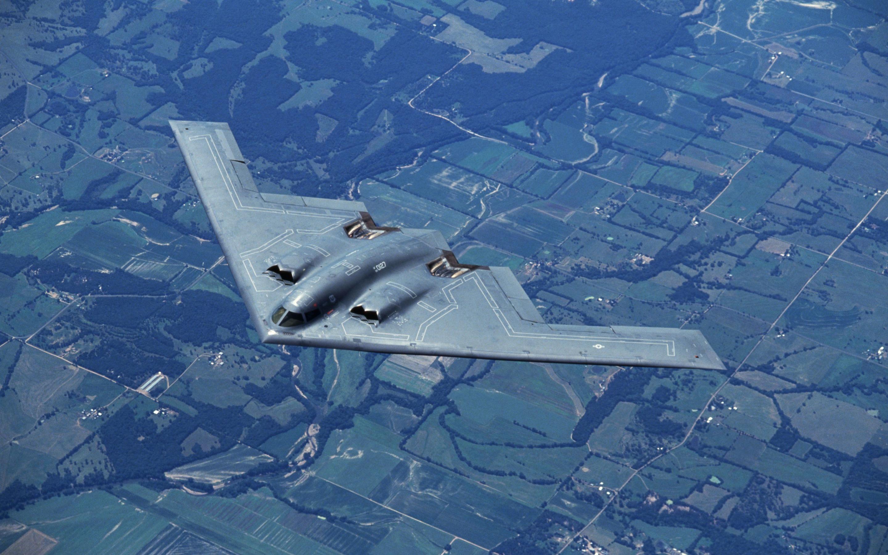 2880x1800 Download Wallpaper Northrop B 2 Spirit, Heavy Strategic Bomber, US Air Force, Military Aircraft In The Sky, USA, Stealth For Desktop With Resolution 2880x1800. High Quality HD Picture Wallpaper