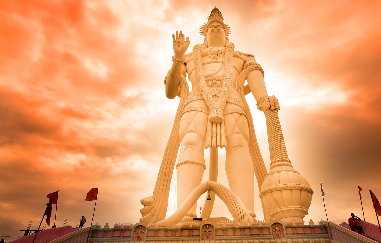 1332x850 Wallpaper India, sculpture, deity, Hanuman, Andhra Pradesh, Hinduism image for desktop, section разное