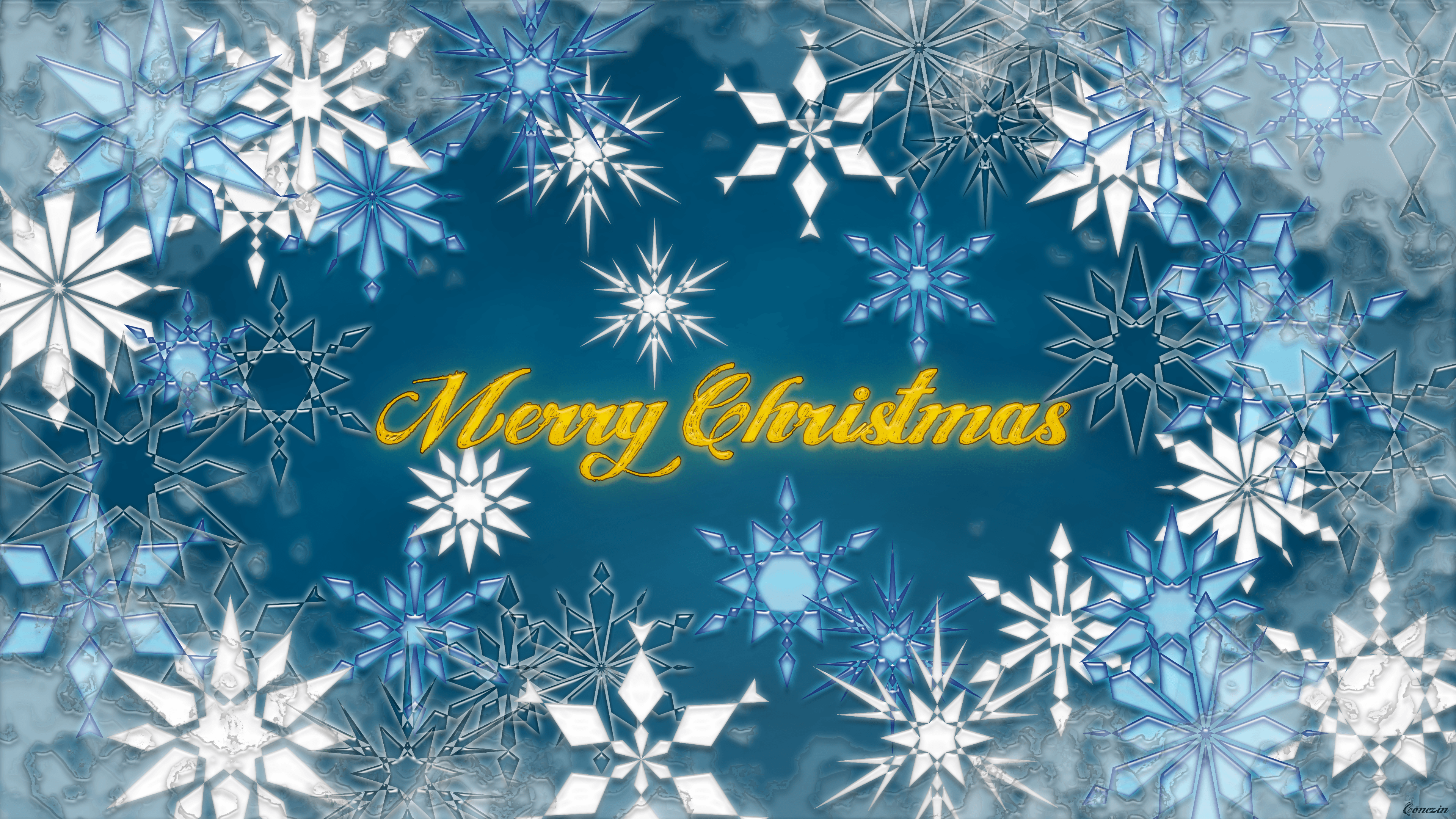 3840x2160 Snowflakes Christmas! 4k Ultra HD Wallpaper. Background