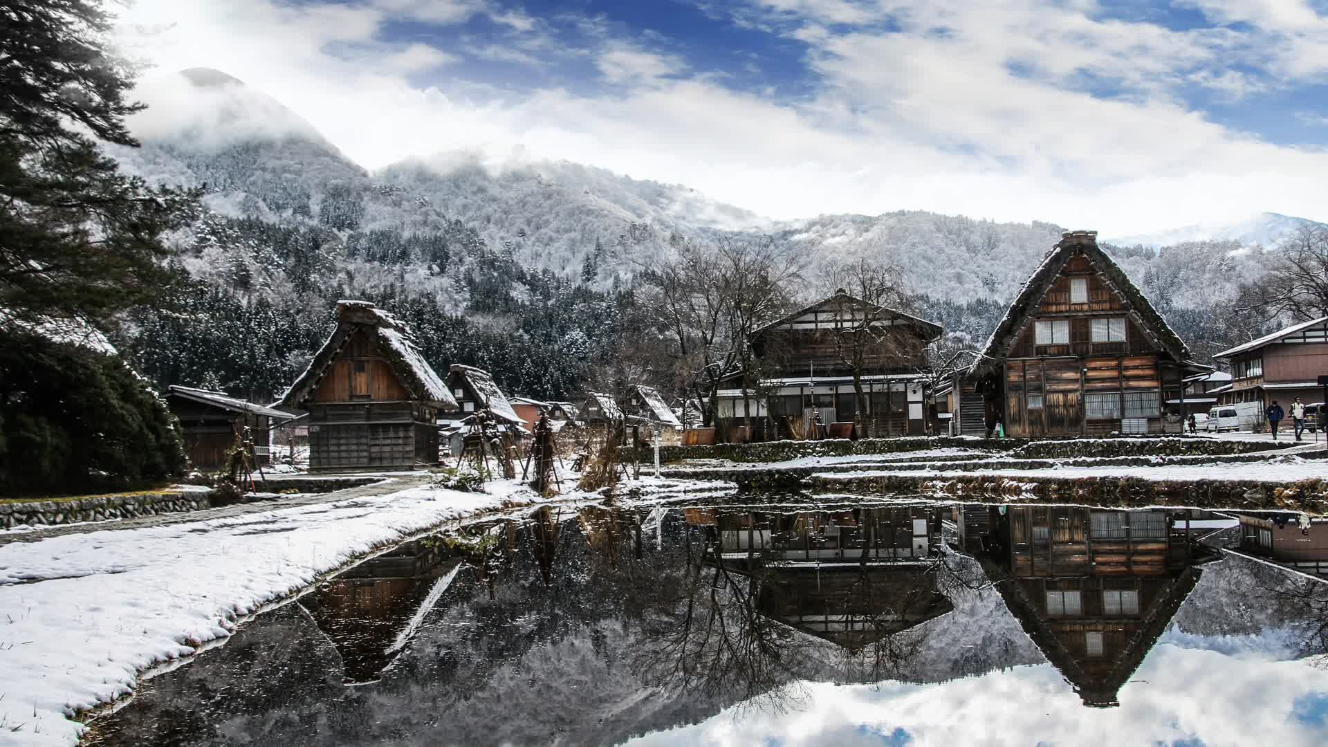 1920x1080 Shirakawago Stock Video Footage for Free Download