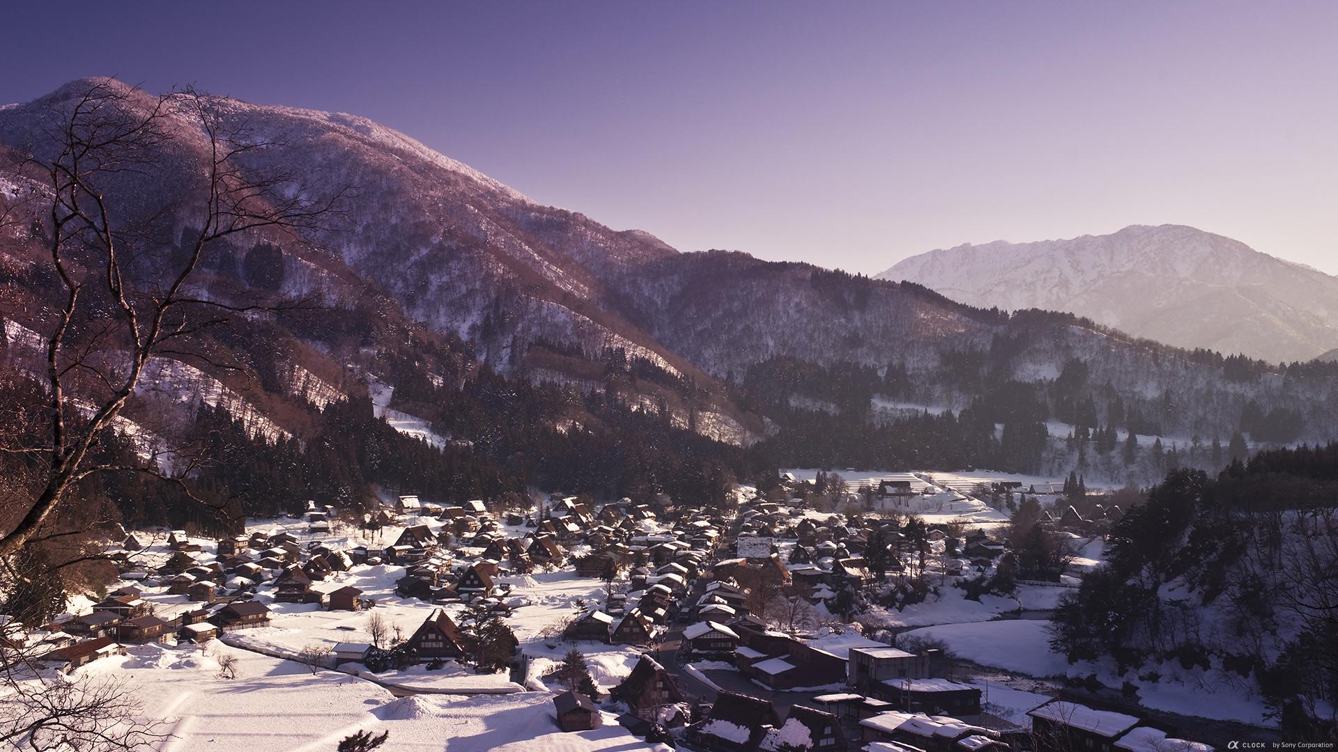1920x1080 Historic Villages Of Shirakawa Go And Gokayama. Sony Global α CLOCK: World Time, Captured By α