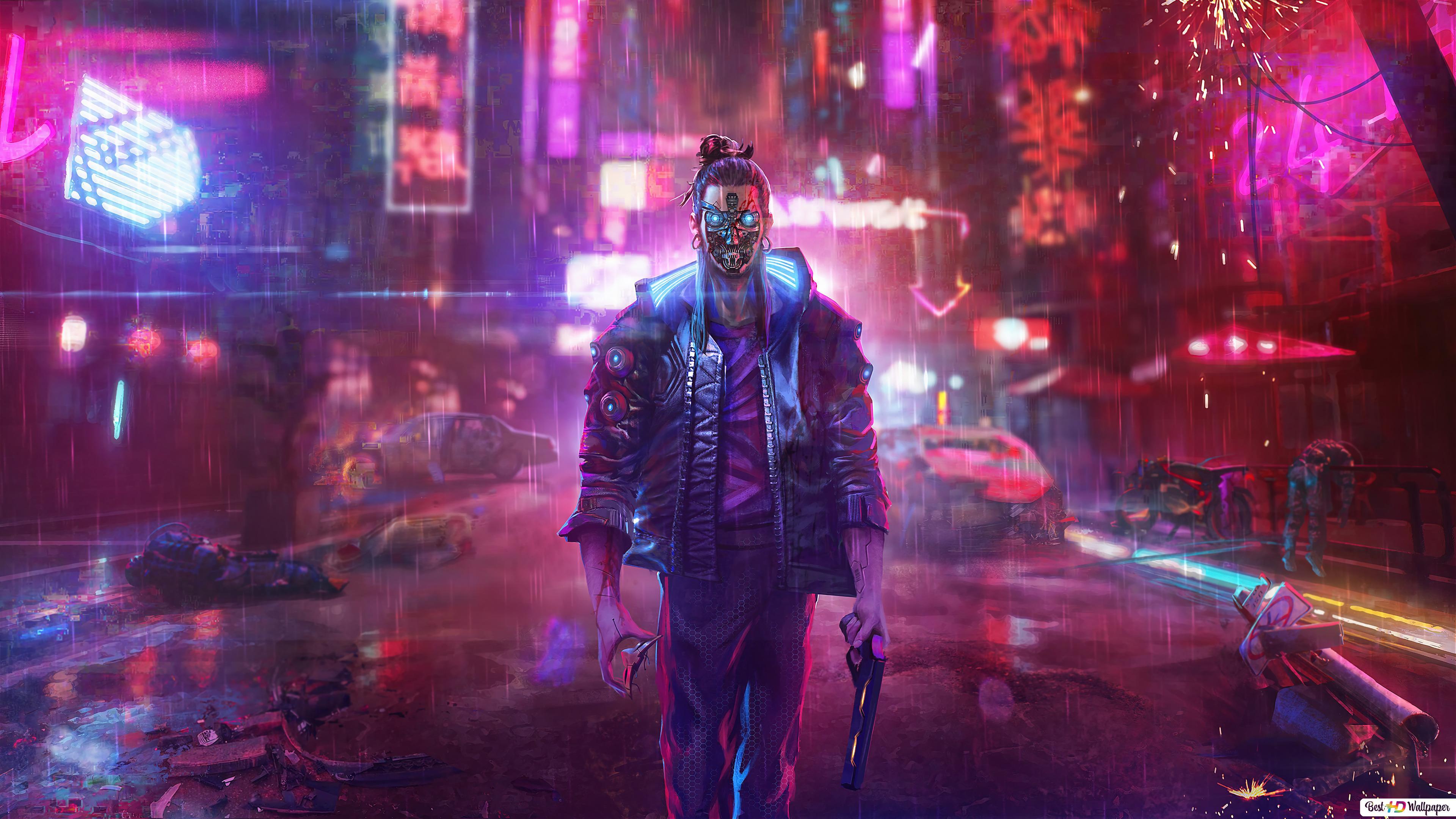 3840x2160 Cyber Ninja Wallpaper