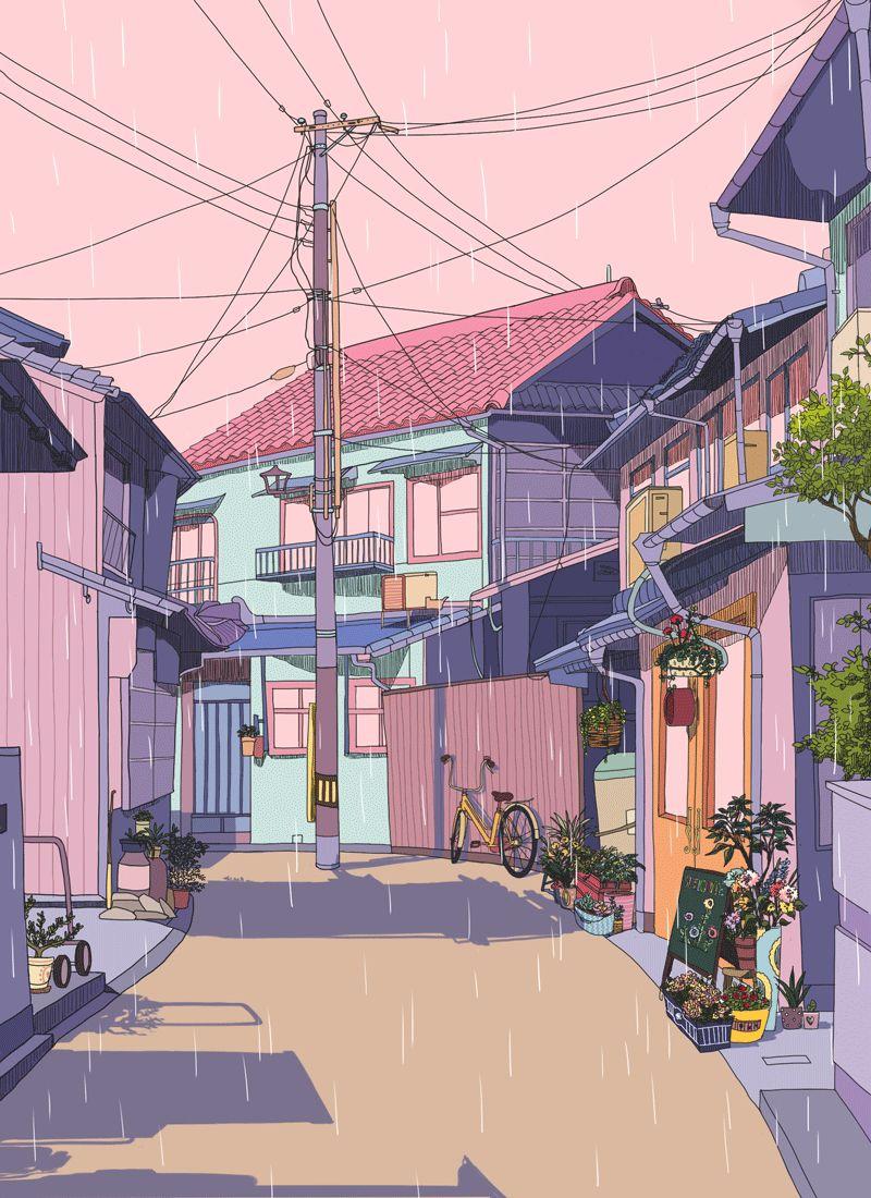 800x1100 Streets. Paintings tumblr, Anime scenery wallpaper, Art wallpaper