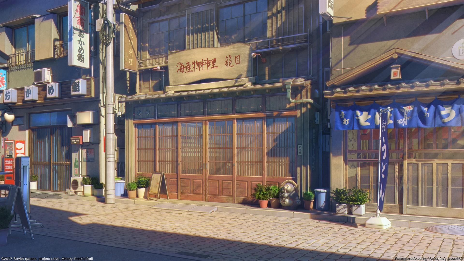 1920x1080 Anime Aesthetic Street Wallpaper