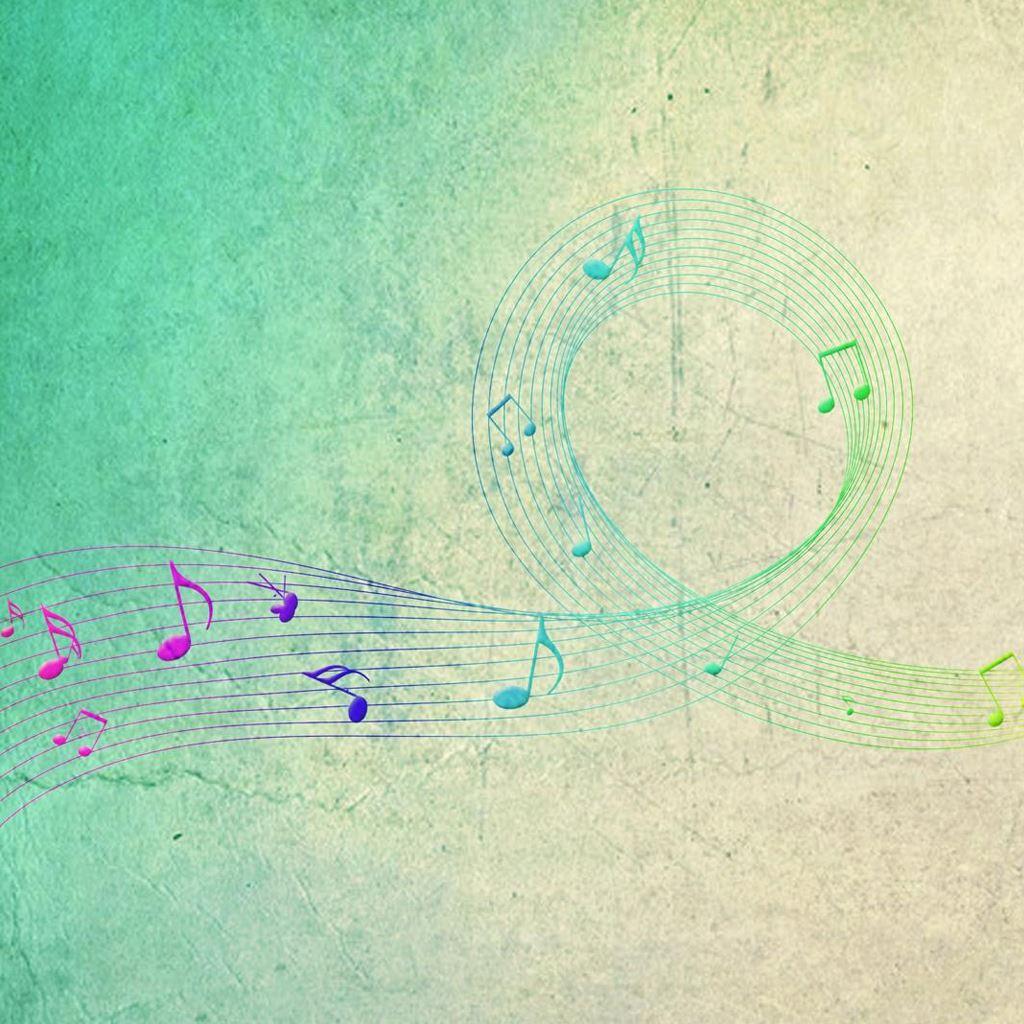 1024x1024 Music background iPad Wallpaper Free Download