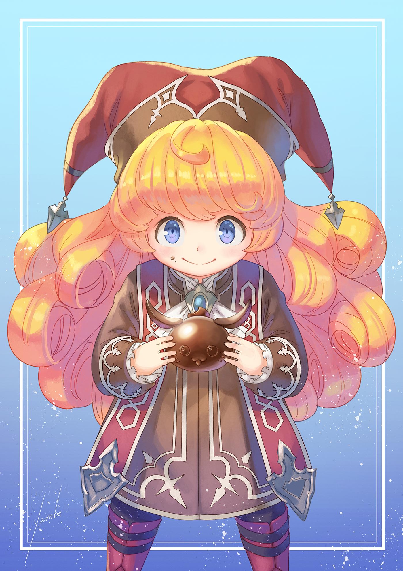 1400x1980 Trials Of Mana Artwork Yoshiro Ambe Charlotte Trials Of Mana Wallpaper:1400x1980