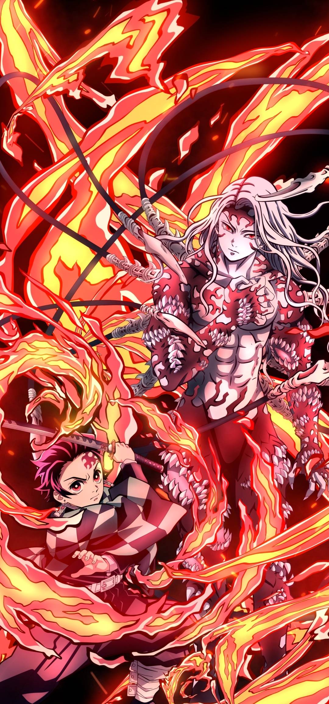 1080x2310 Kokushibo and Tanjiro Kamado Demon Slayer 1080x2310 Resolution Wallpaper, HD Anime 4K Wallpaper, Image, Photo and Background