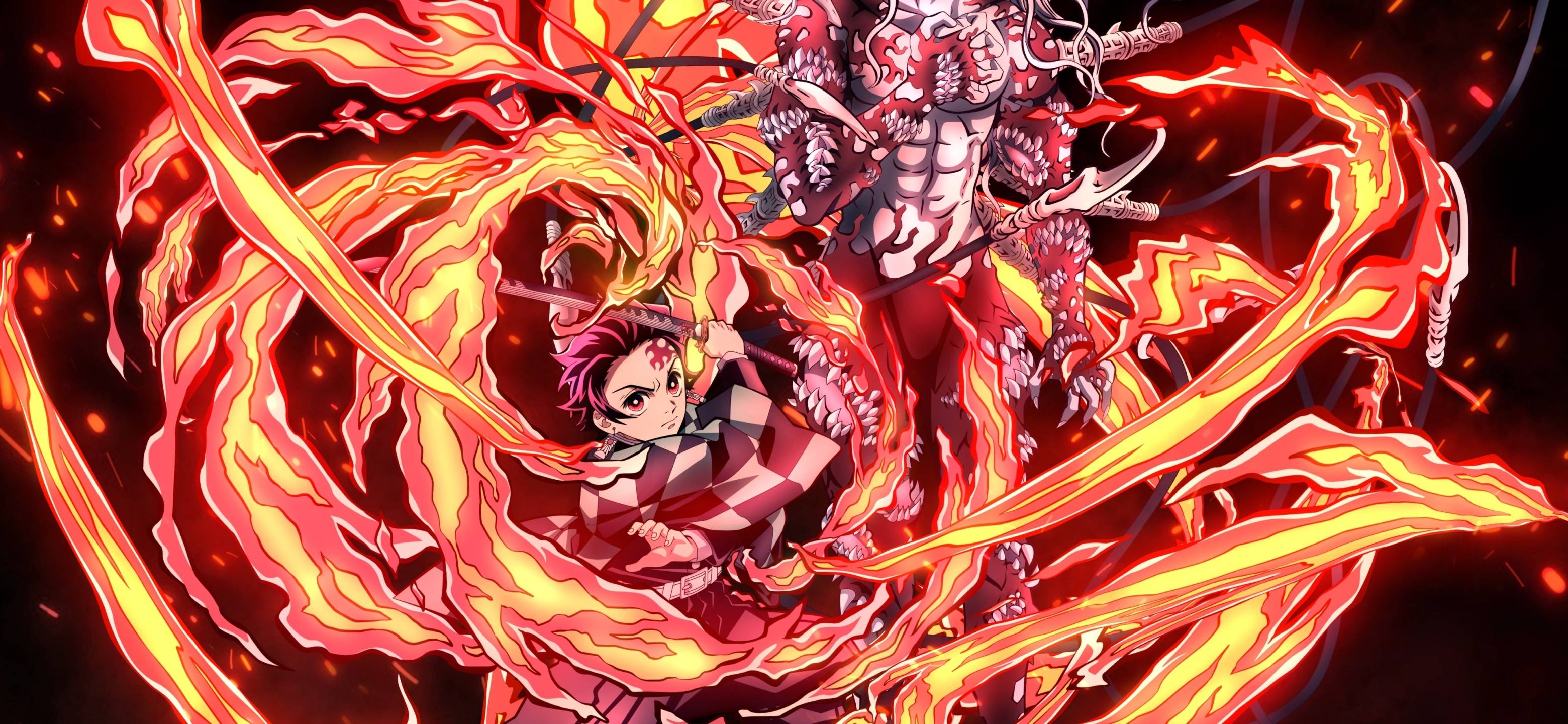 3120x1440 Kokushibo and Tanjiro Kamado Demon Slayer 3120x1440 Resolution Wallpaper, HD Anime 4K Wallpaper, Image, Photo and Background