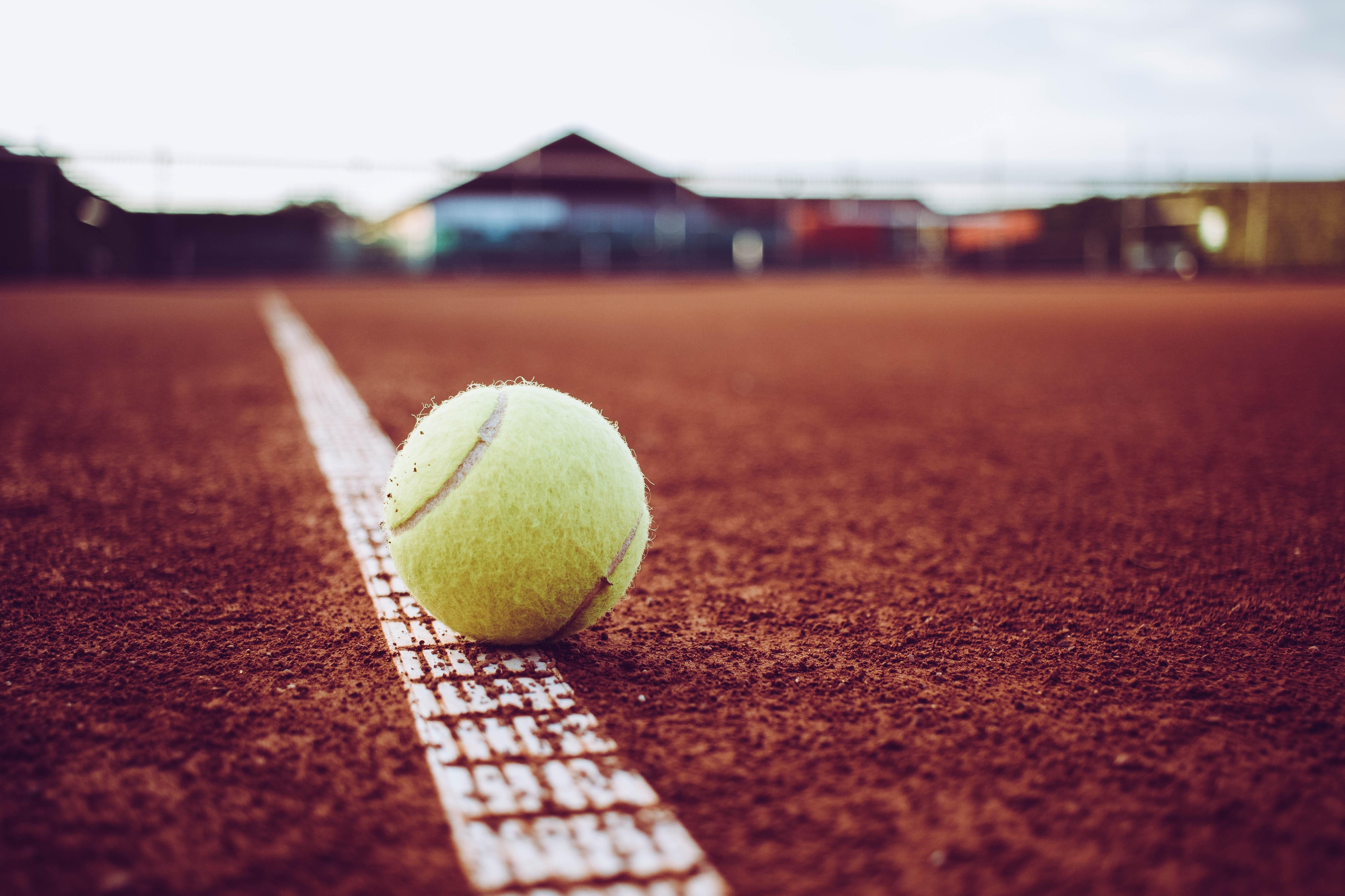 5361x3574 Wallpaper / ball, tennis court, background, nature, space, sports ground, no people, selective focus, day, texture, outdoors, containment, tennis ball, sports equipment free download