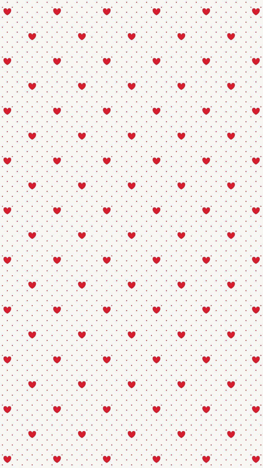 1080x1920 Coquette Red Heart Pattern Wallpaper