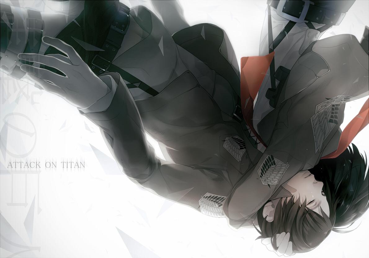 1190x833 eren jaeger hug mikasa ackerman muturou k shingeki no kyojin. konachan.com.com Anime Wallpaper